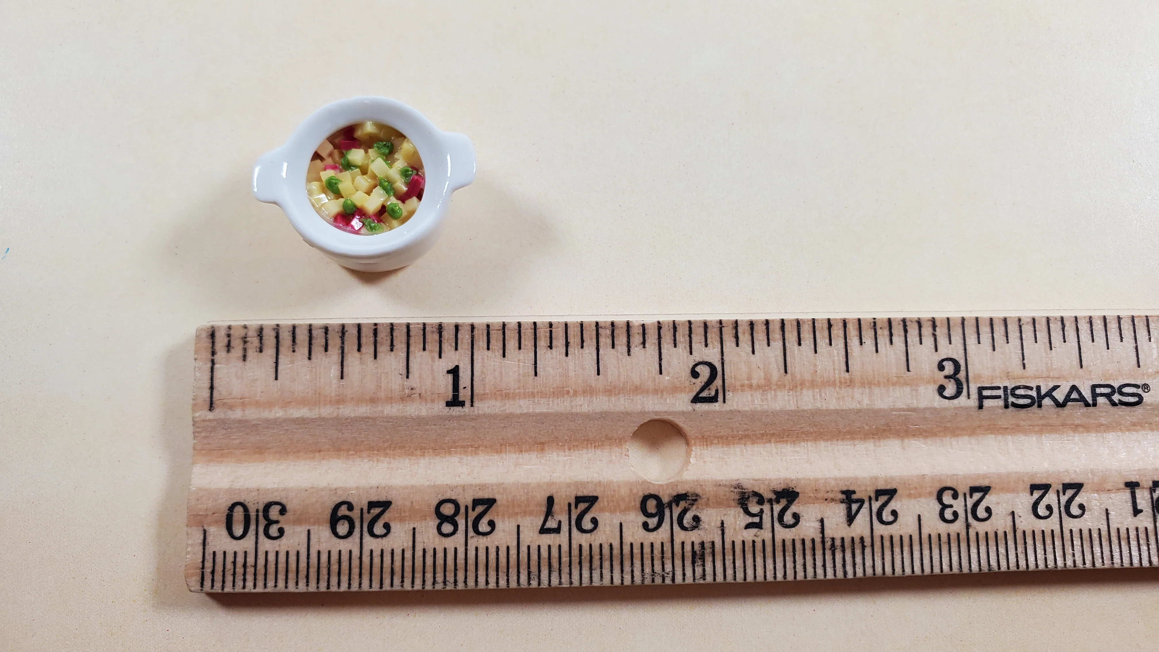 Dollhouse Spicy Corn Side Dish in a Pot 1:12 Scale Miniature Food - Image 3
