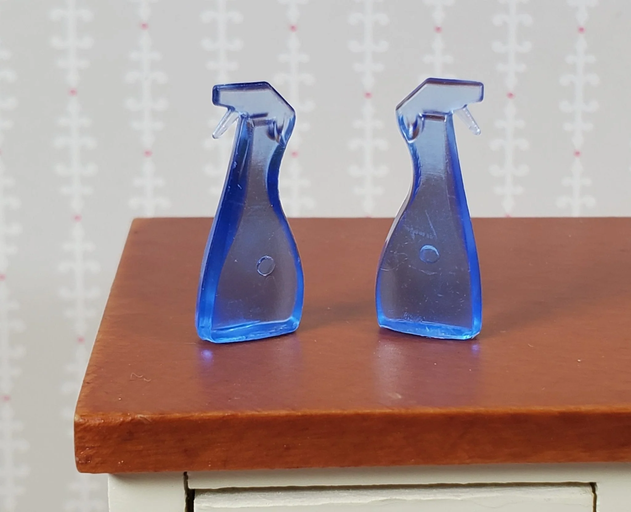 Dollhouse Spray Bottle Blank 2 Pack Window Cleaner Modern Miniature 1:12 Scale - Image 2