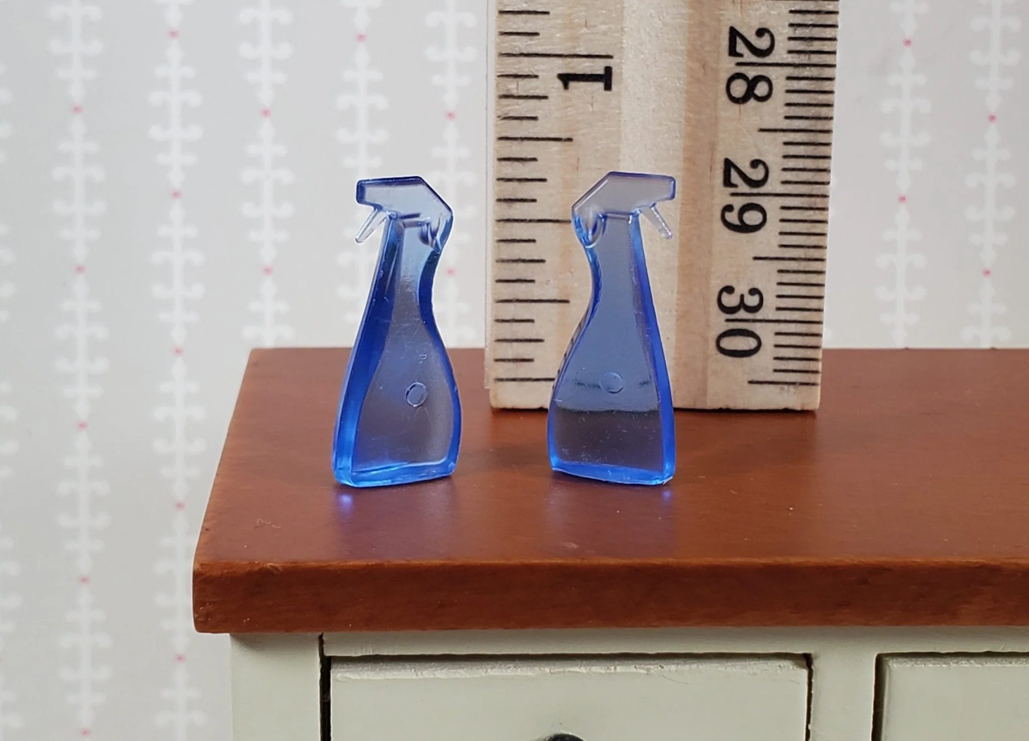 Dollhouse Spray Bottle Blank 2 Pack Window Cleaner Modern Miniature 1:12 Scale - Image 3