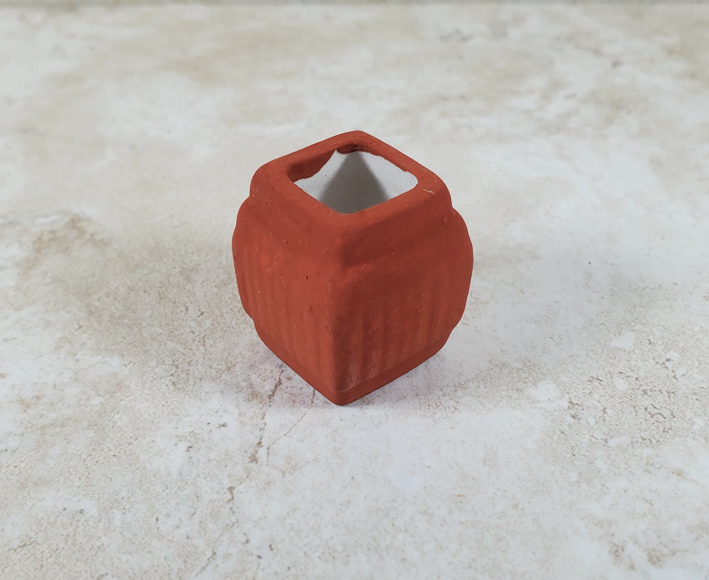 Dollhouse Square Terra Cotta Planter 1:12 Scale Miniature - Image 2
