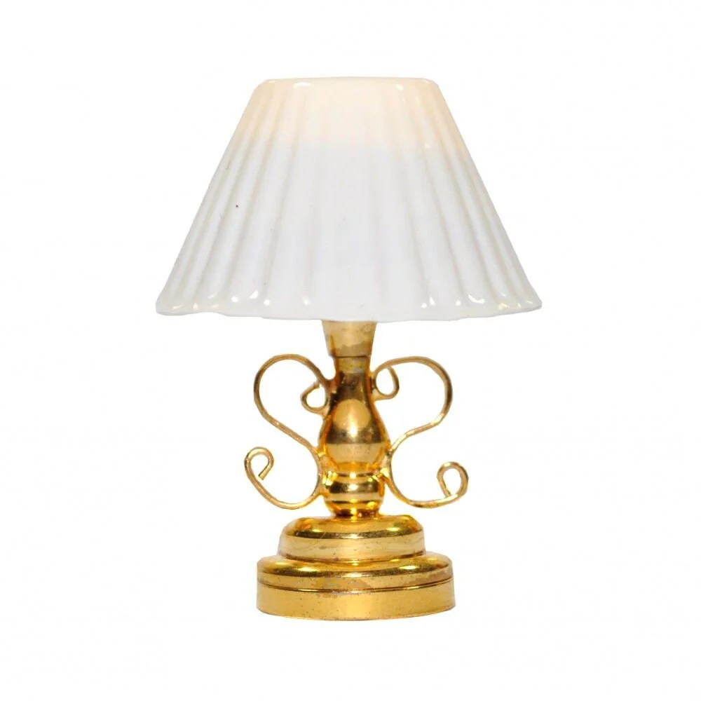 Dollhouse Table Lamp Battery Operated Large use in 1:12 or 1/6 Scale Miniatures
