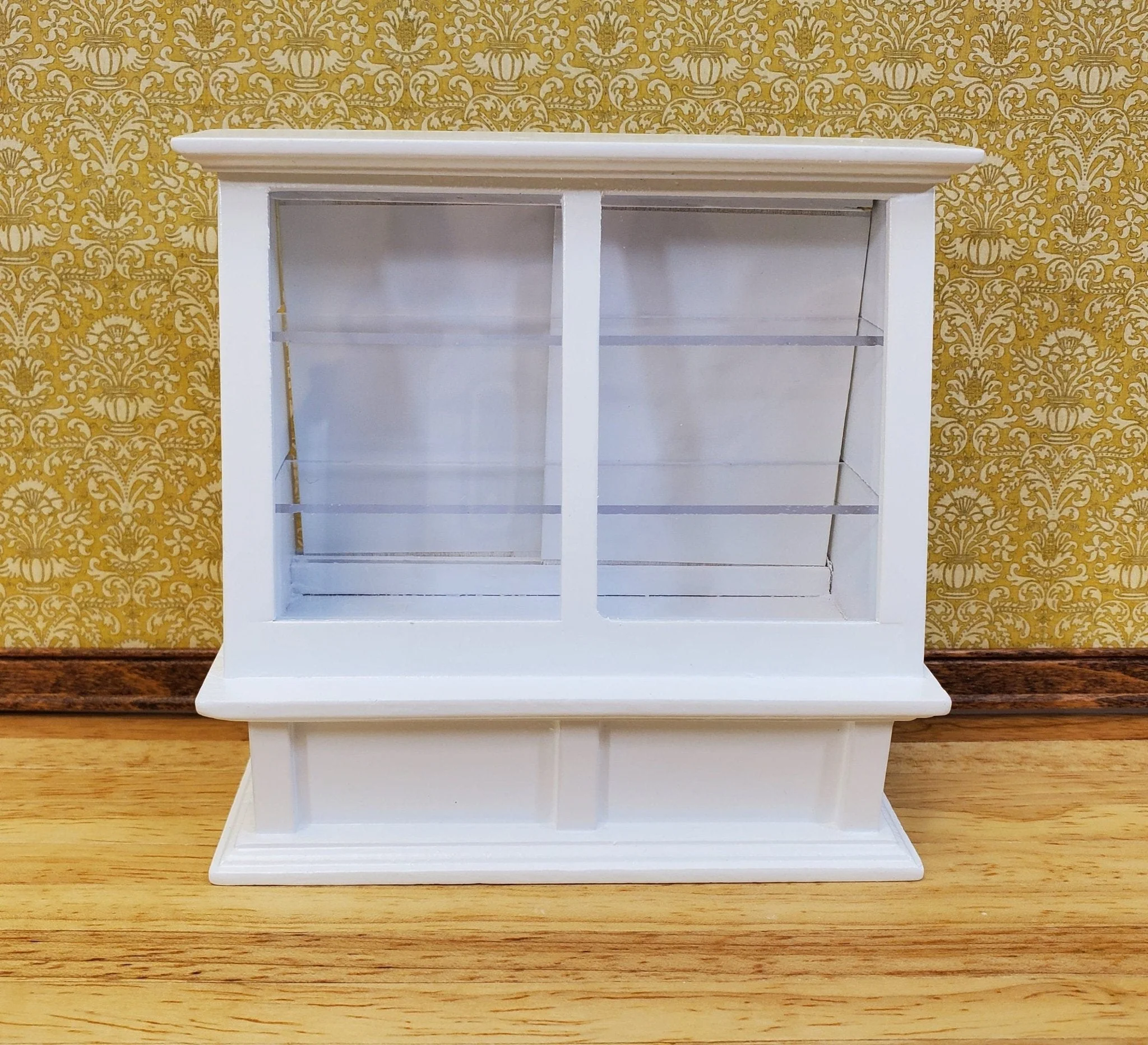 Dollhouse Tall Display Counter Cabinet for Bakery or Shop White 1:12 Scale Miniature Furniture - Image 2