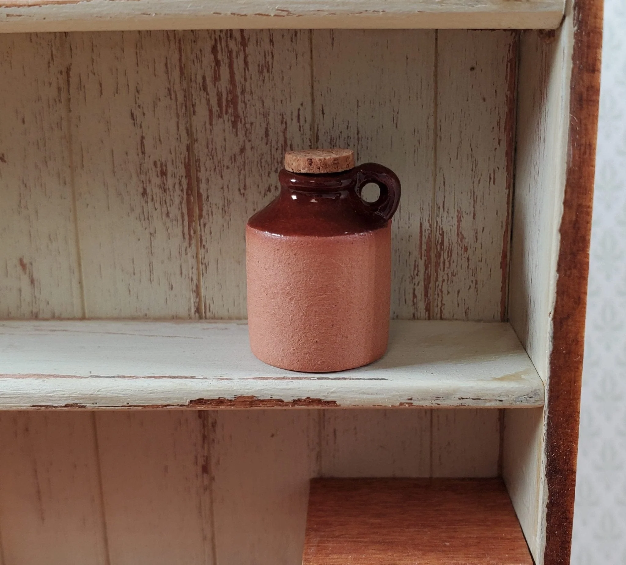 Dollhouse Terra Cotta Jug Cork Demijohn Crock 1:12 Scale Handmade 20mm