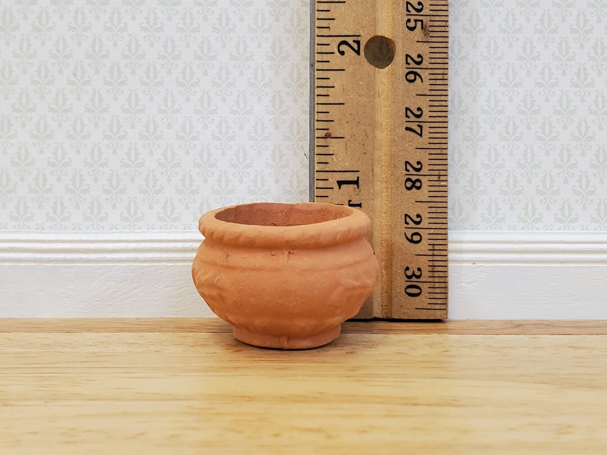 Dollhouse Terra Cotta Pots Planters Set of 2 Unglazed Round 1:12 Scale Miniature Garden - Image 5