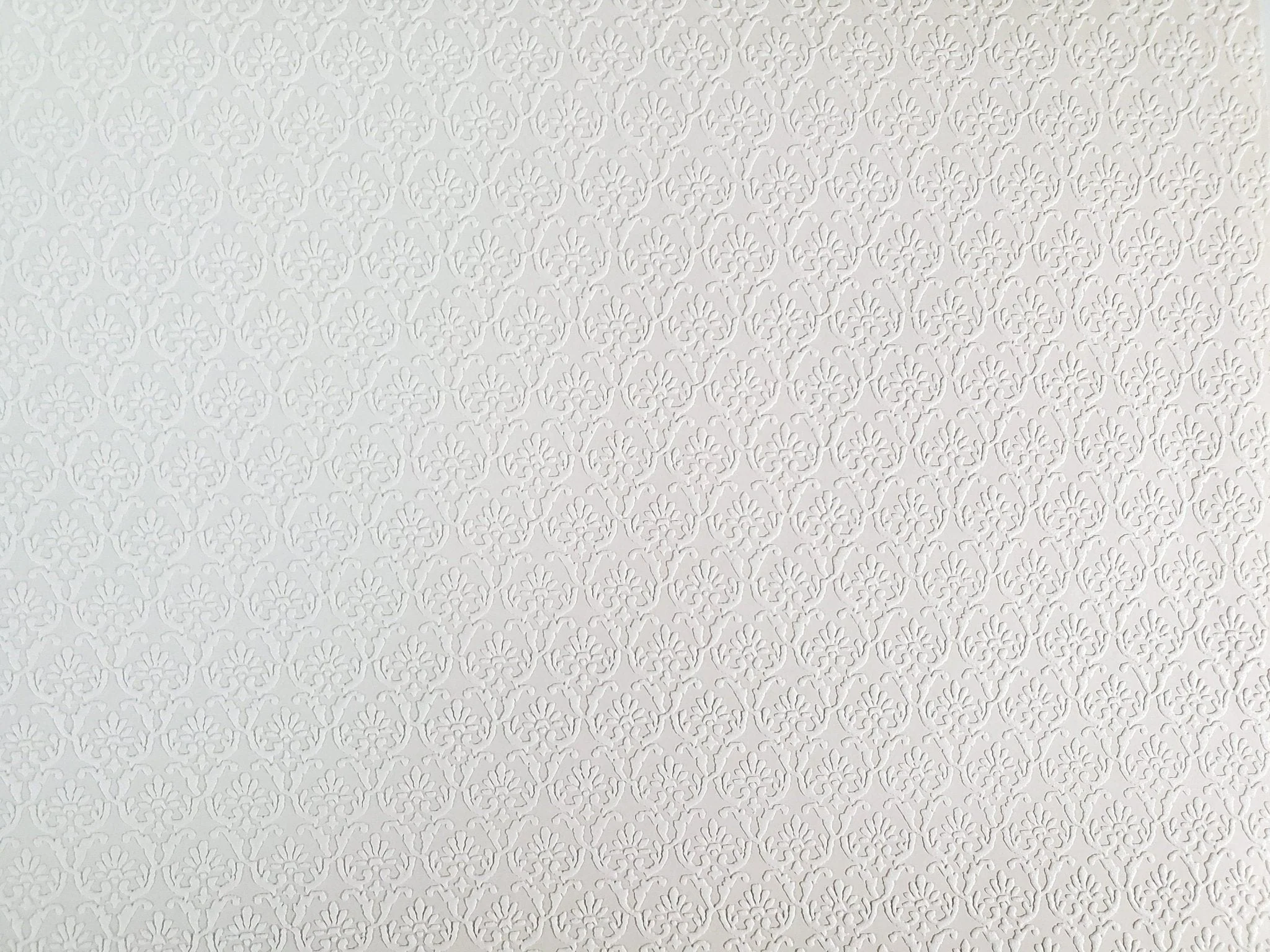 Dollhouse Textured Wallpaper Embossed 3 Pieces White/Beige 17 "x 12" 1:12 Scale