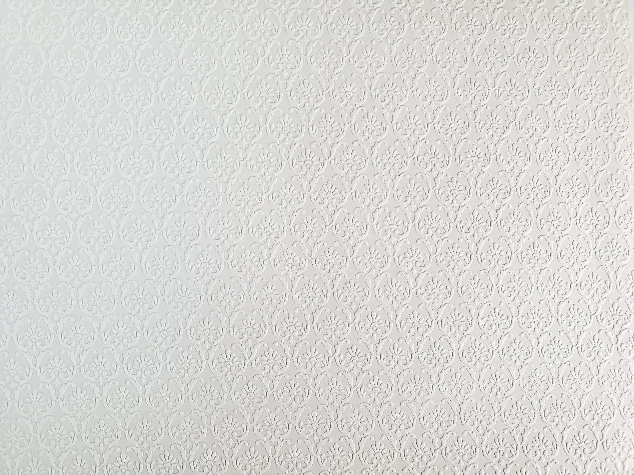 Dollhouse Textured Wallpaper Embossed 3 Pieces White/Beige 17 "x 12" 1:12 Scale
