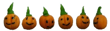 Dollhouse Tiny Jack O Lanterns Set of 6 1:12 Scale Miniature Kitchen Food Decor