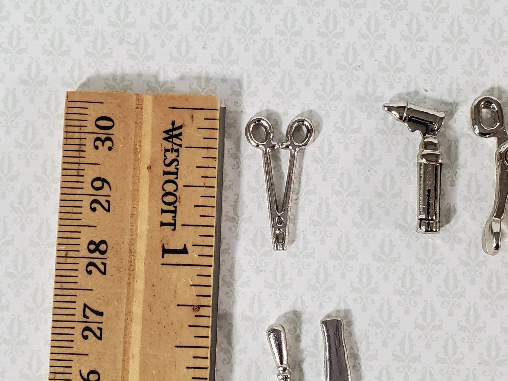 Dollhouse Tiny Medical Surgical Instruments 7 Pieces Metal Miniature Accessories Tools - Image 3