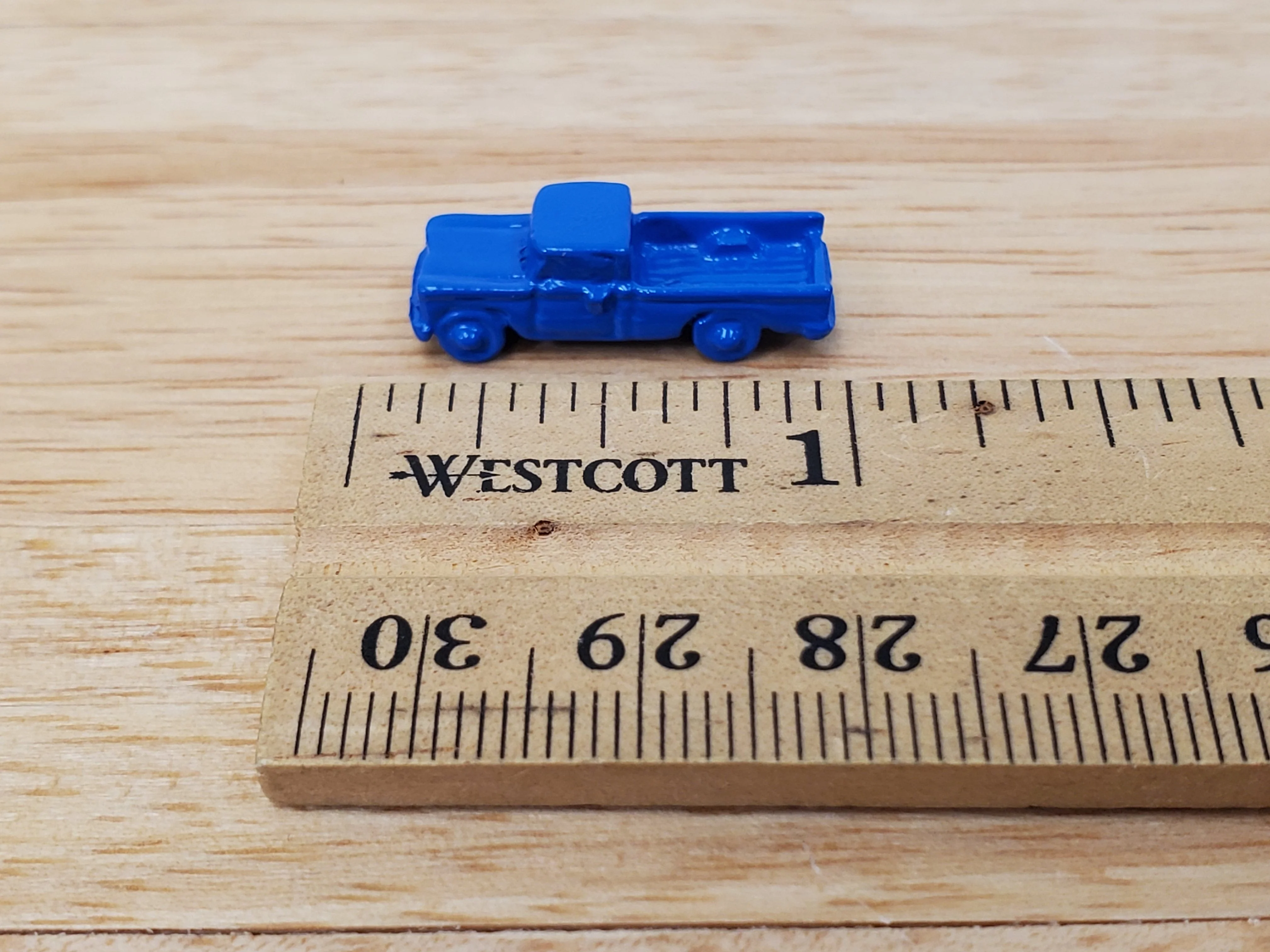 Dollhouse Toy Truck Blue Painted Metal 1:12 Scale Miniature Nursery - Image 4