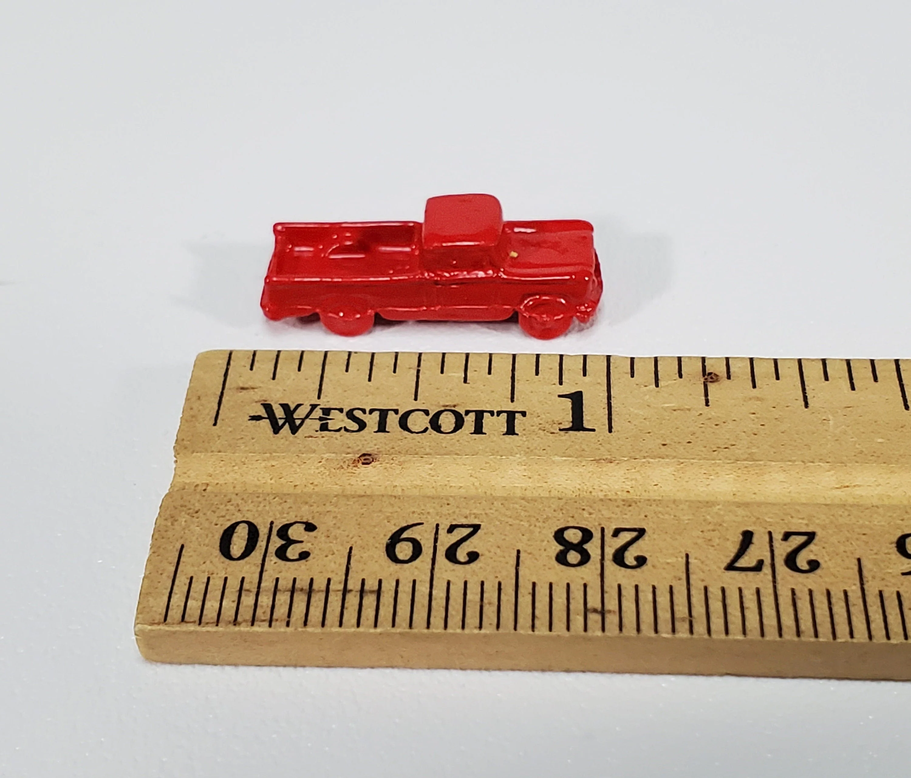 Dollhouse Toy Truck Red Painted Metal 1:12 Scale Miniature Nursery - Image 3