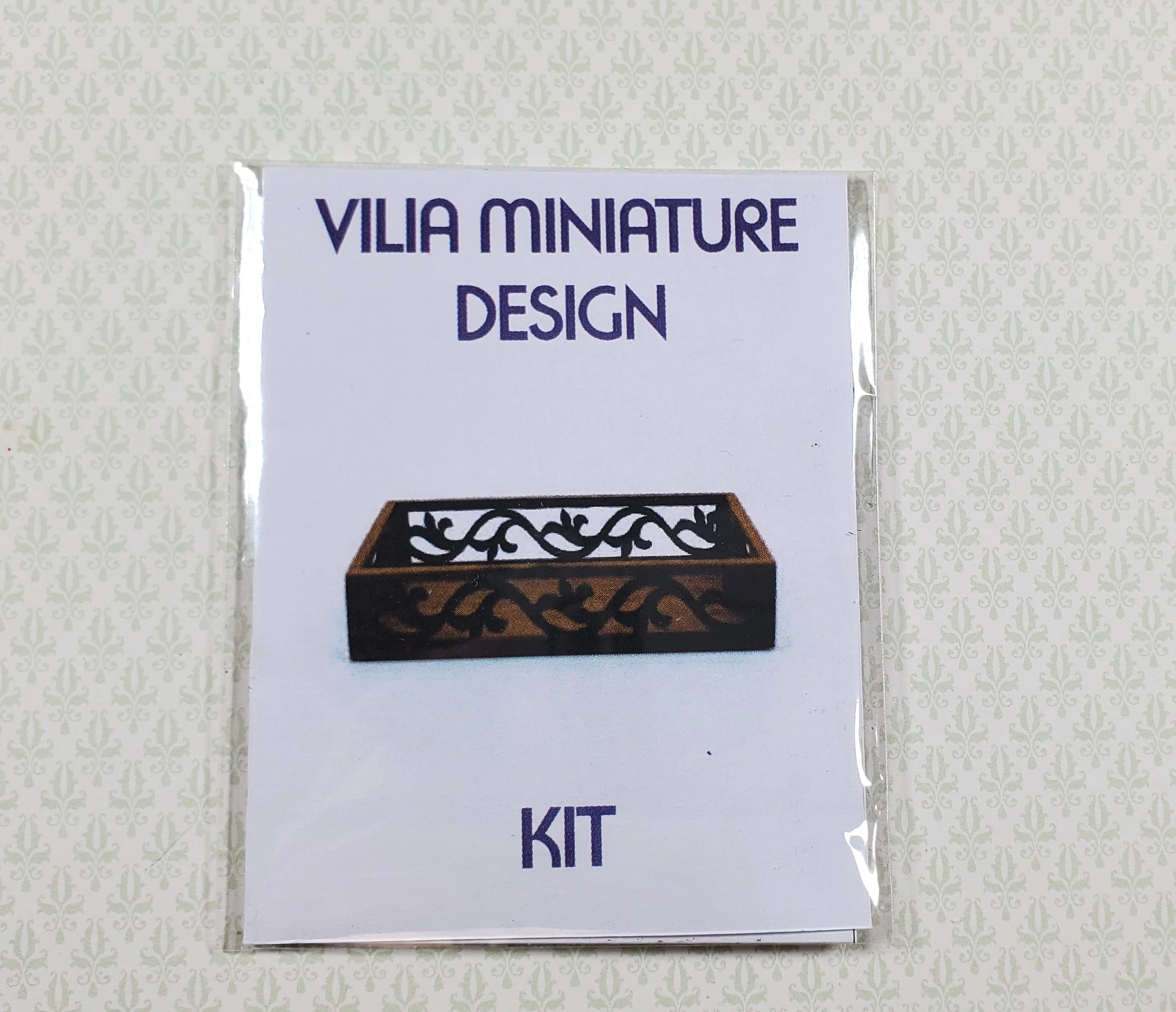 Dollhouse Tray Kit DIY 1:12 Scale Miniature Cut from Walnut