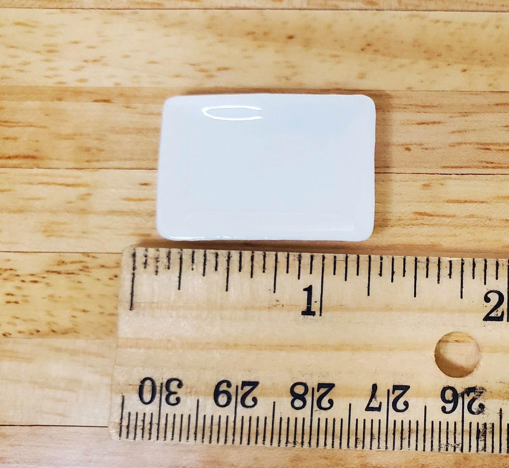 Dollhouse Tray White Ceramic Set of 2 1:12 Scale Miniature Dishes - Image 3