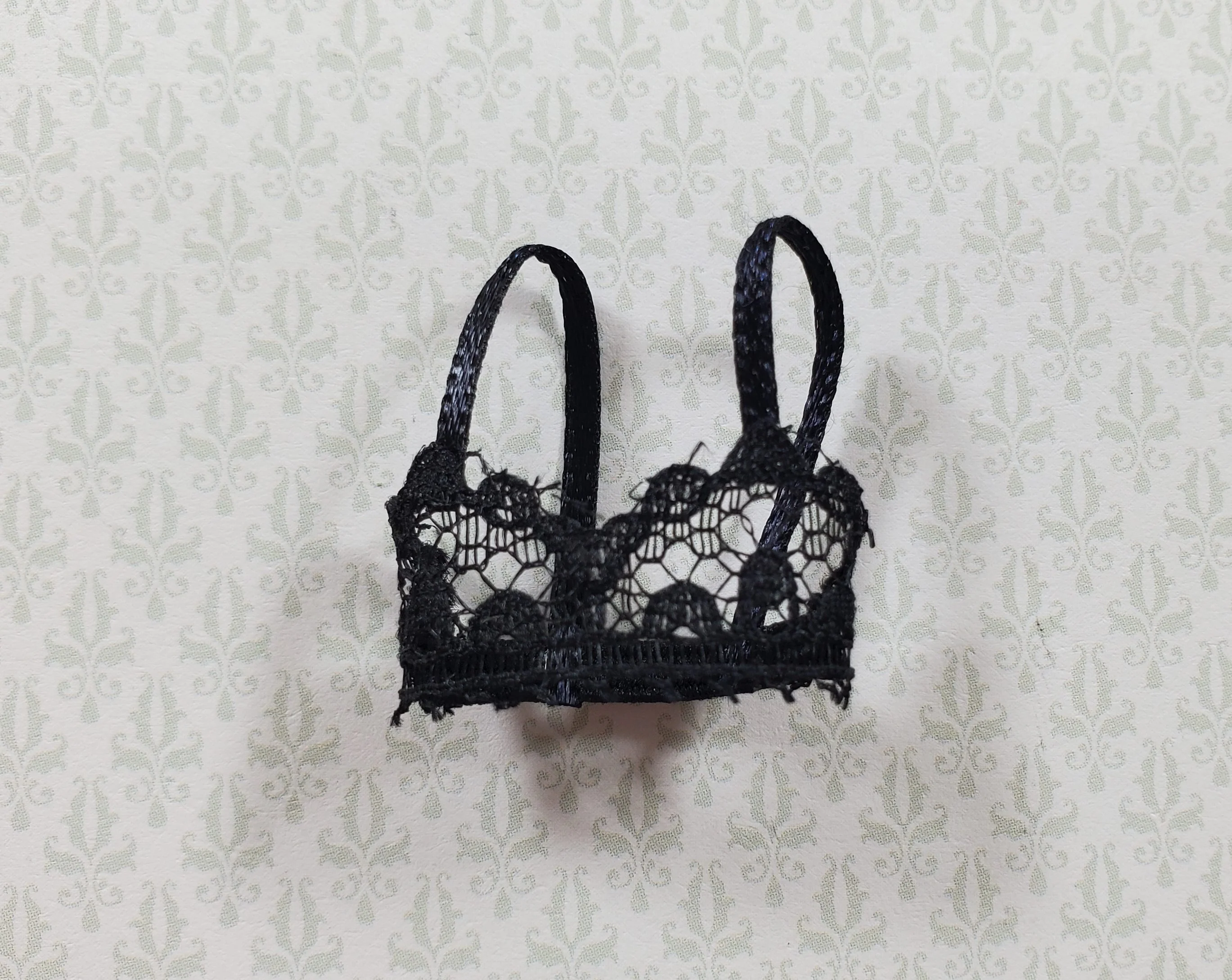 Dollhouse Underwear Ladies Bra Black 1:12 Scale Miniature