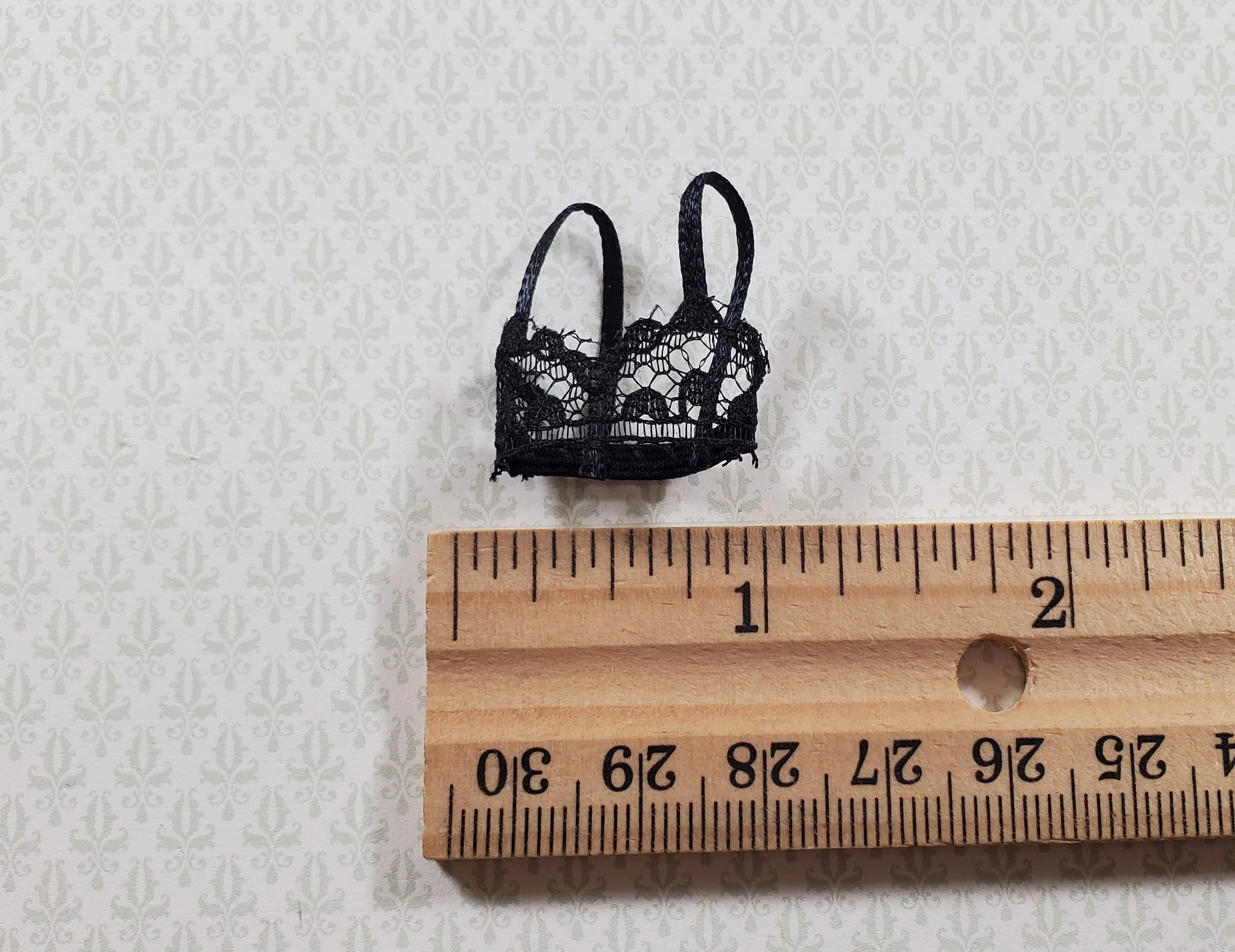 Dollhouse Underwear Ladies Bra Black 1:12 Scale Miniature - Image 3