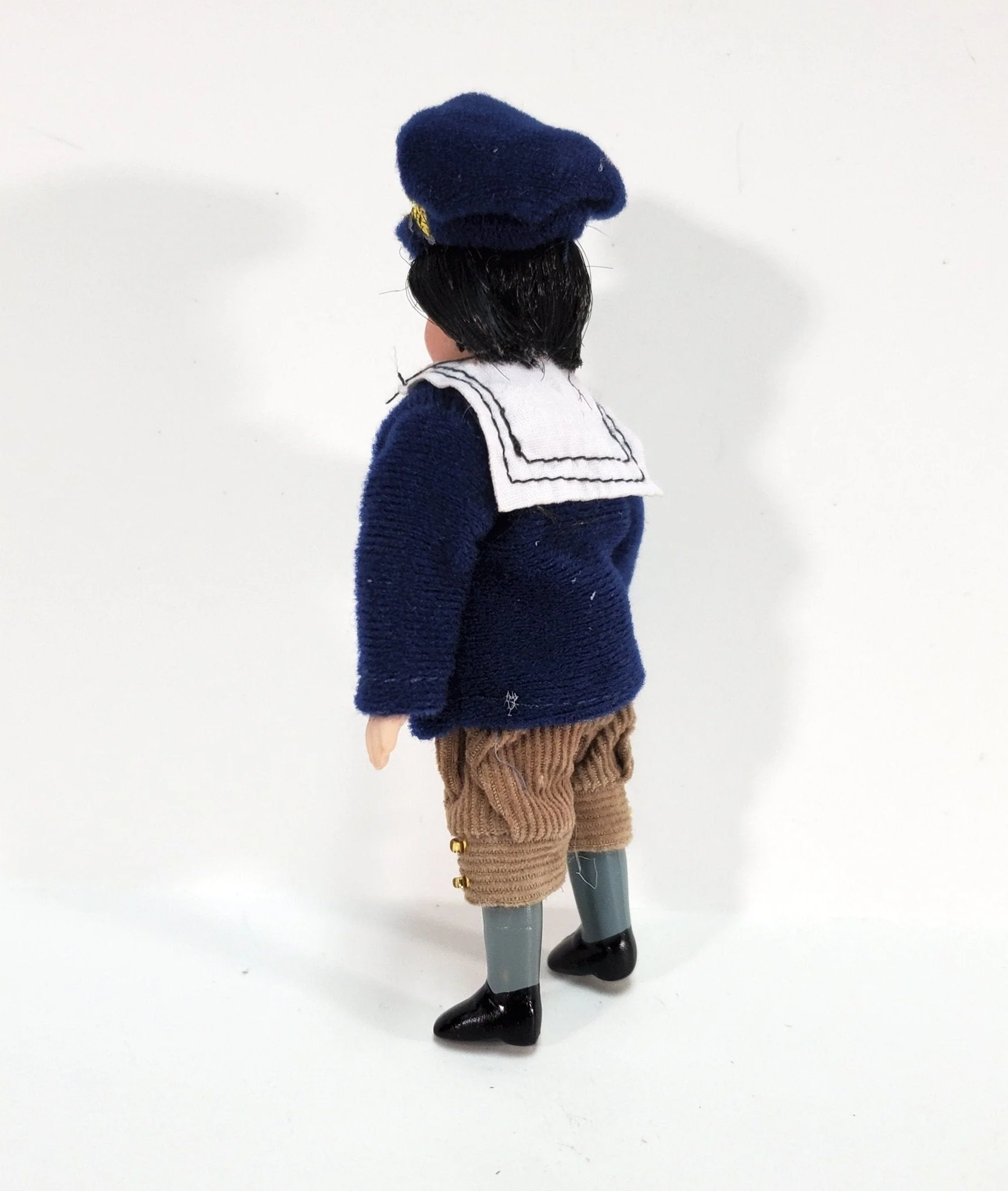 Dollhouse Victorian Boy in Blue Son Doll Porcelain 1:12 Scale Miniature Family - Image 3