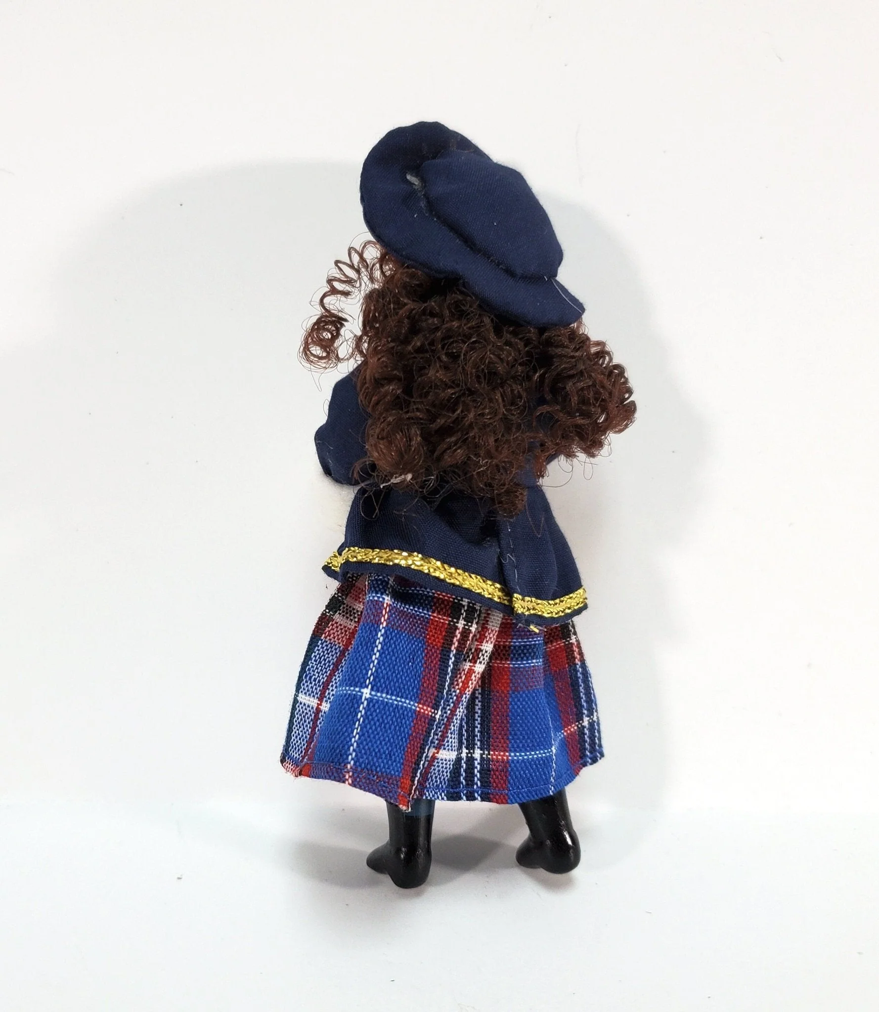 Dollhouse Victorian Girl in Blue with Hand Muff Porcelain 1:12 Scale Miniature Family - Image 3