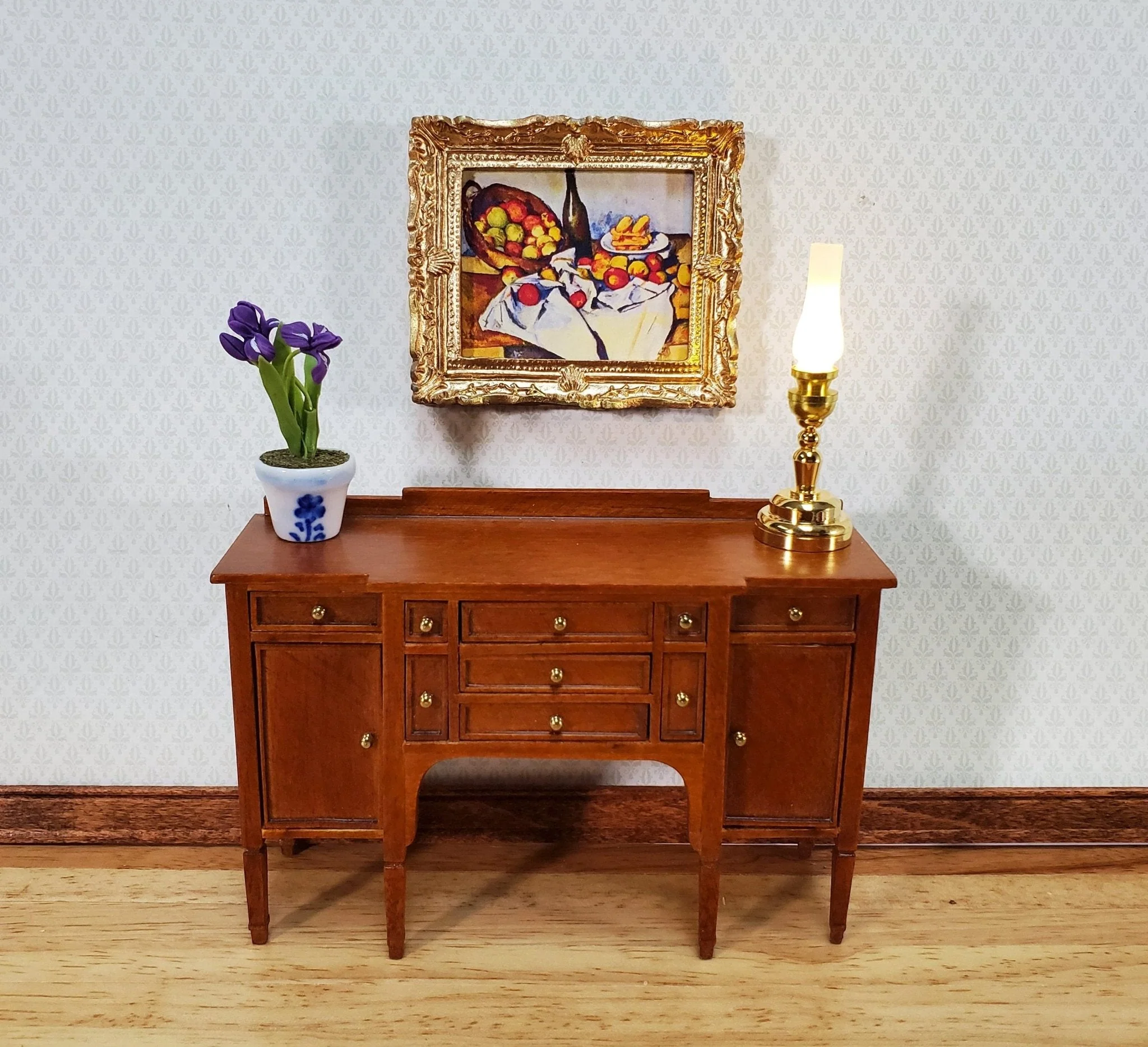 Dollhouse Vincent Cezanne Basket of Apples Still Life Framed Print 1:12 Scale Handmade - Image 3