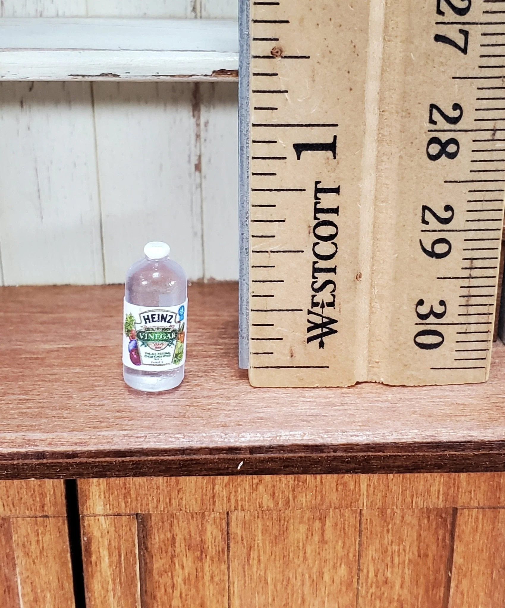 Dollhouse Vinegar Distilled Bottle 1:12 Scale Miniature Food Groceries Kitchen - Image 3