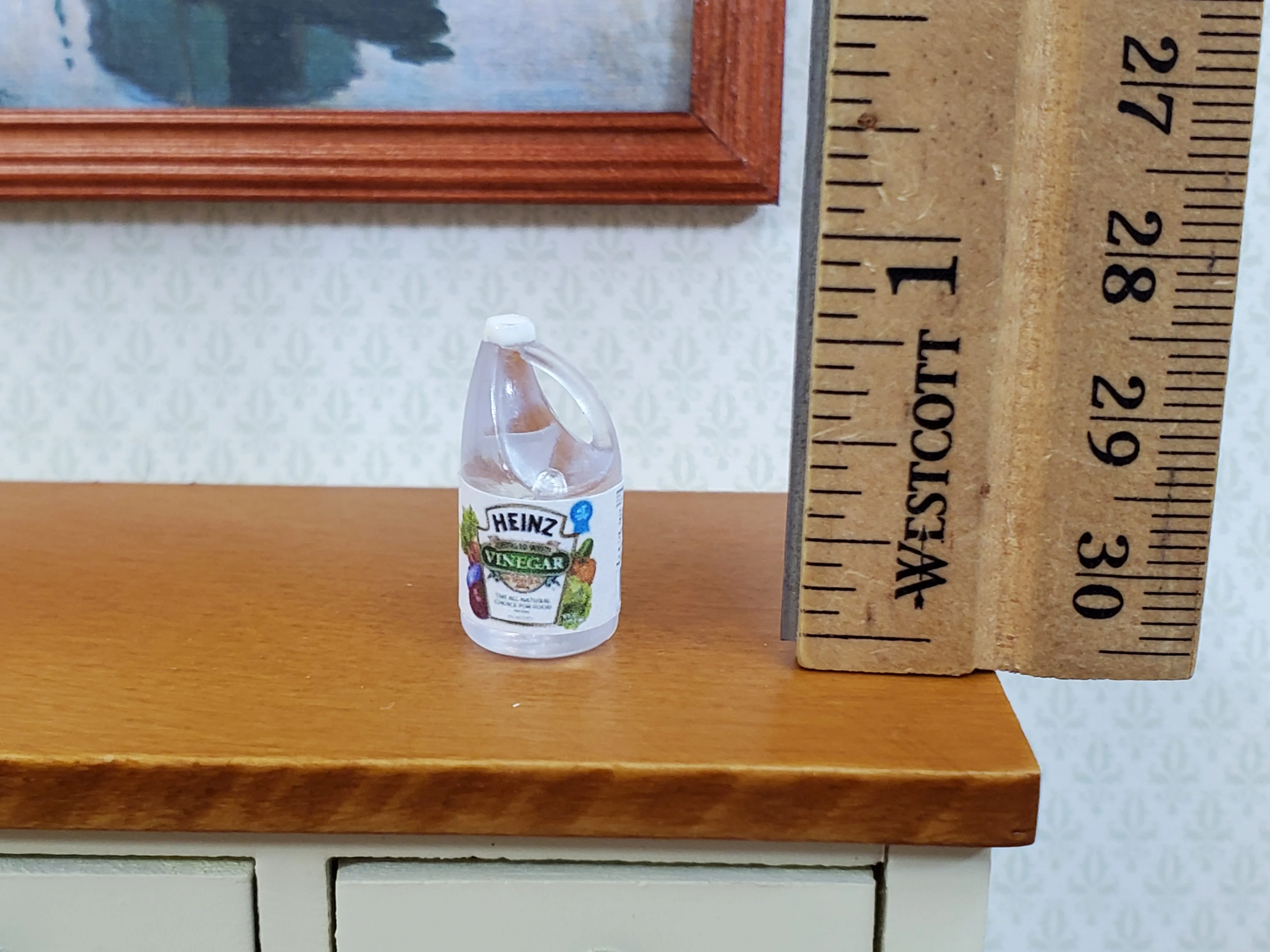 Dollhouse Vinegar Distilled Gallon Jug Bottle 1:12 Scale Miniature Groceries - Image 3