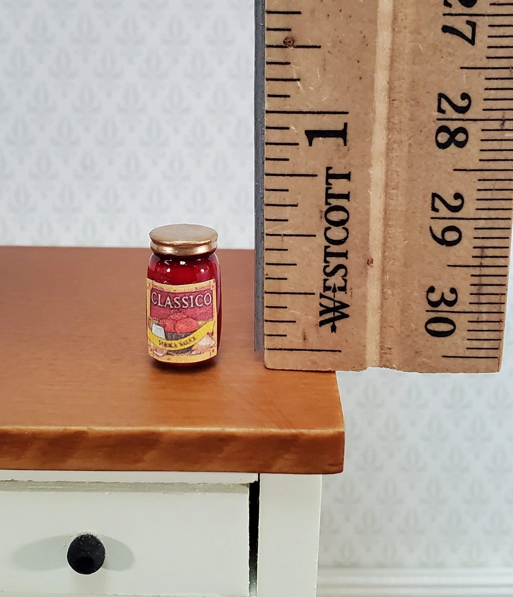 Dollhouse Vodka Pasta Sauce Classico Jar 1:12 Scale Modern Miniature Kitchen Food - Image 2