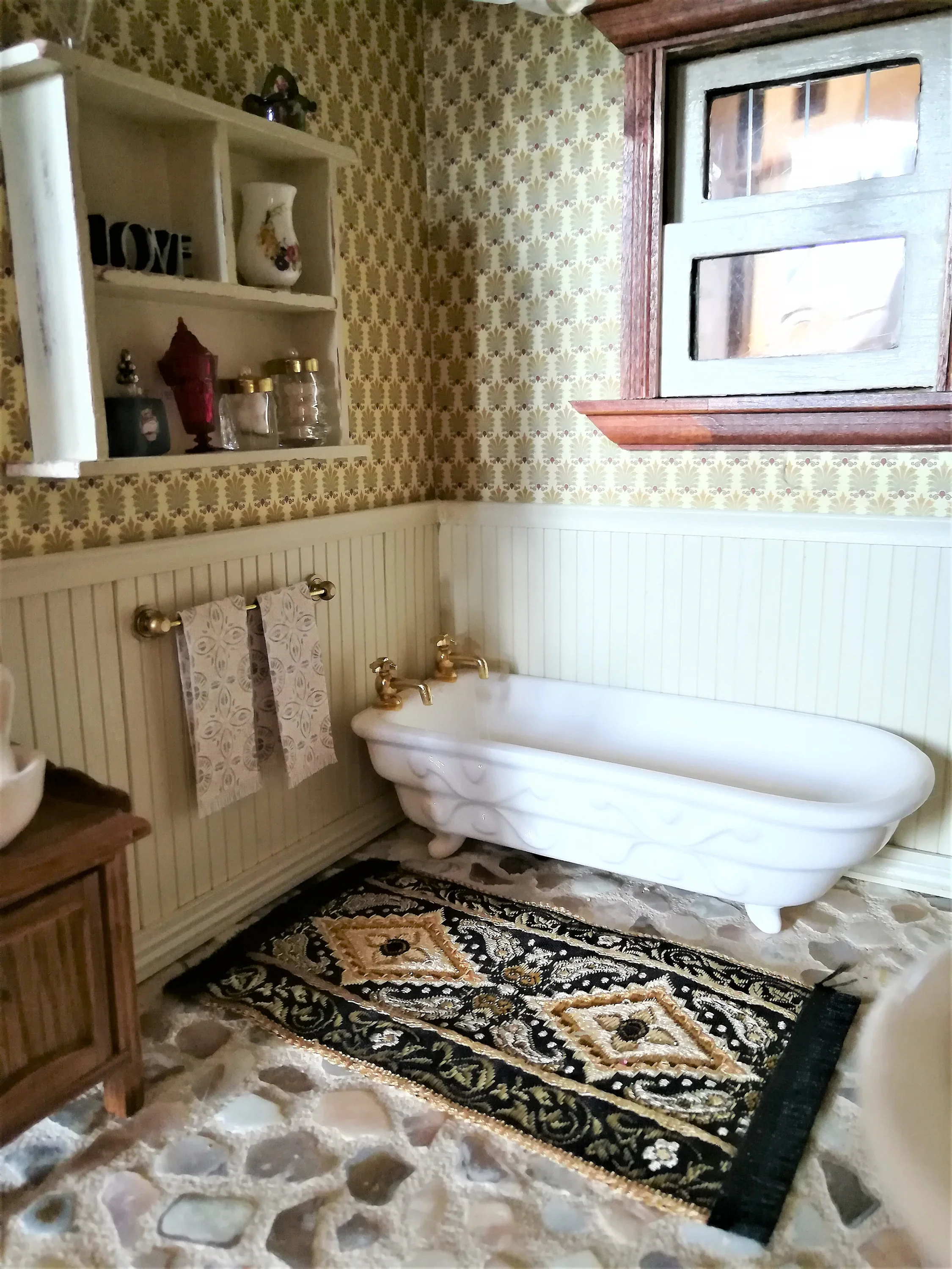 Dollhouse Wainscoting Wall Panels Wood Paneling x4 Sheets 1:12 Scale Miniature - Image 4