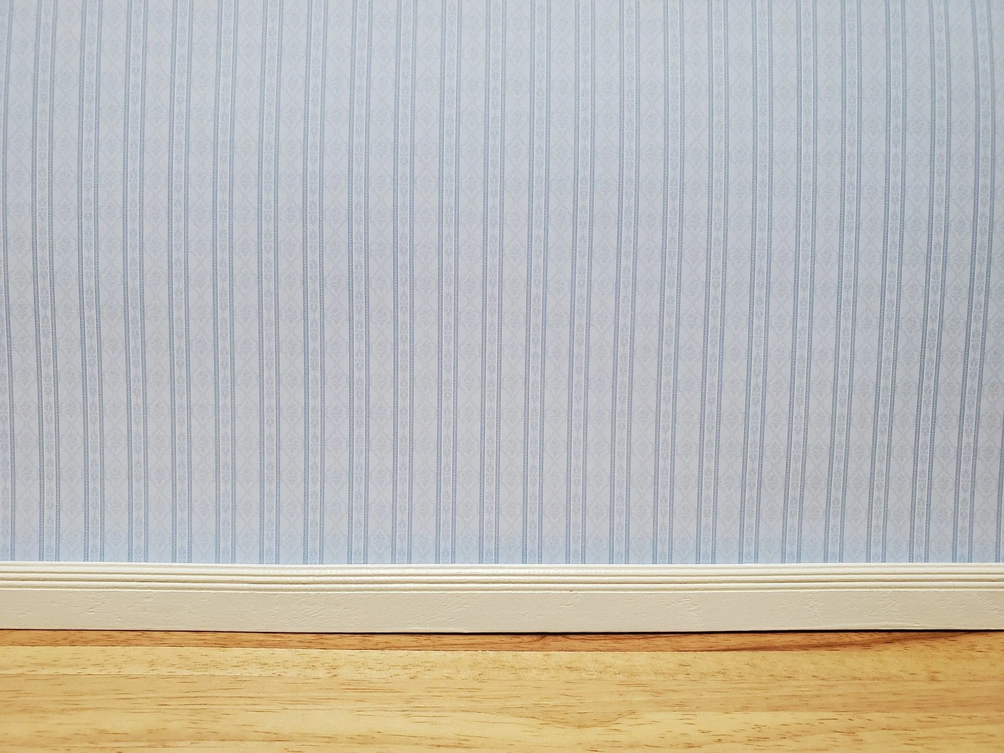 Dollhouse Wallpaper Blue Pale Subtle Stripes 3 Sheets 1:12 Scale Miniatures
