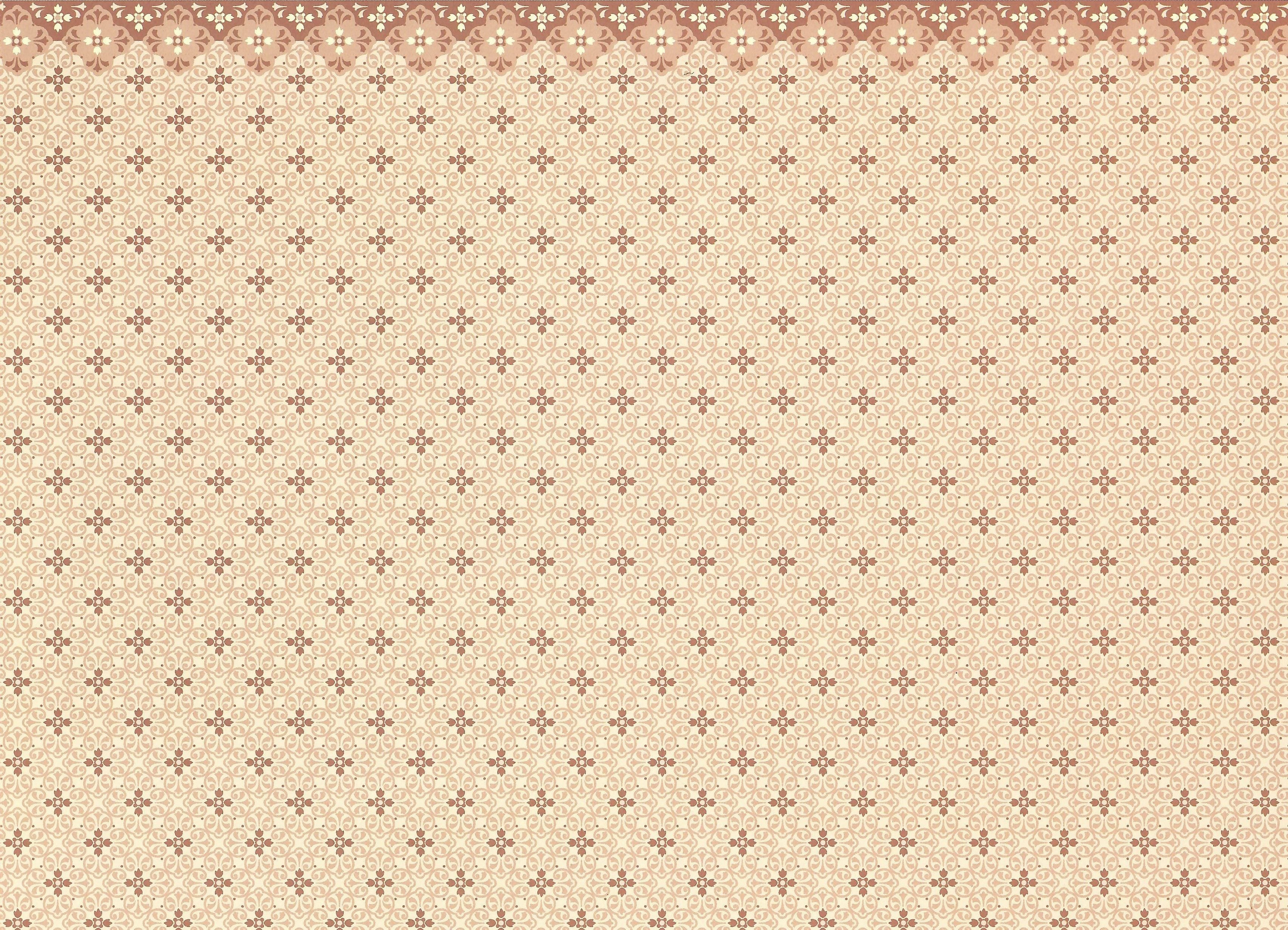 Dollhouse Wallpaper Brodnax Edwardian "Nellie" 1:12 Scale Miniature