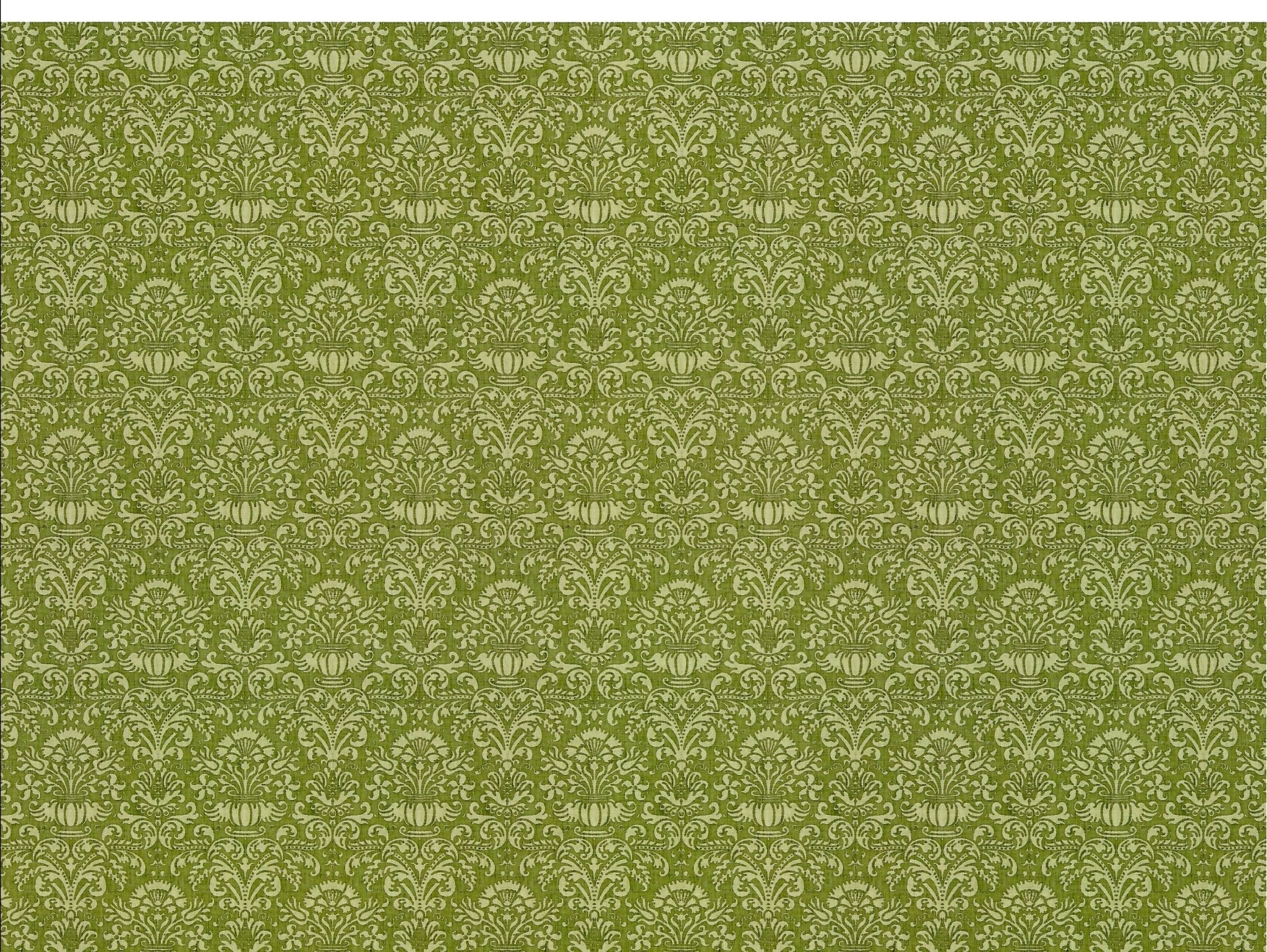 Dollhouse Wallpaper Damask Olive Green Victorian 1:12 Scale Itsy Bitsy Miniatures