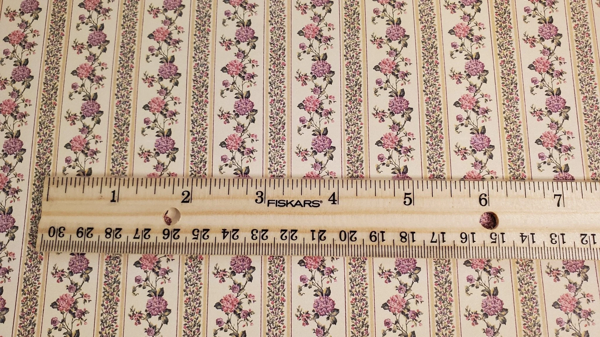 Dollhouse Wallpaper Floral Striped 3 Sheets MiniGraphics "Kismet Stripe" 1:12 Scale - Image 4
