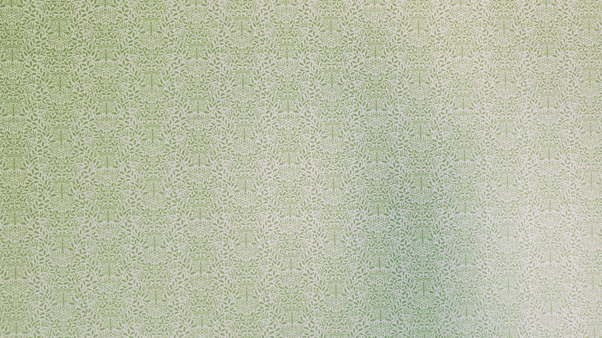 Dollhouse Wallpaper Green and Cream Leaves Branches "Acorn" 1:12 Scale Miniature - Image 5