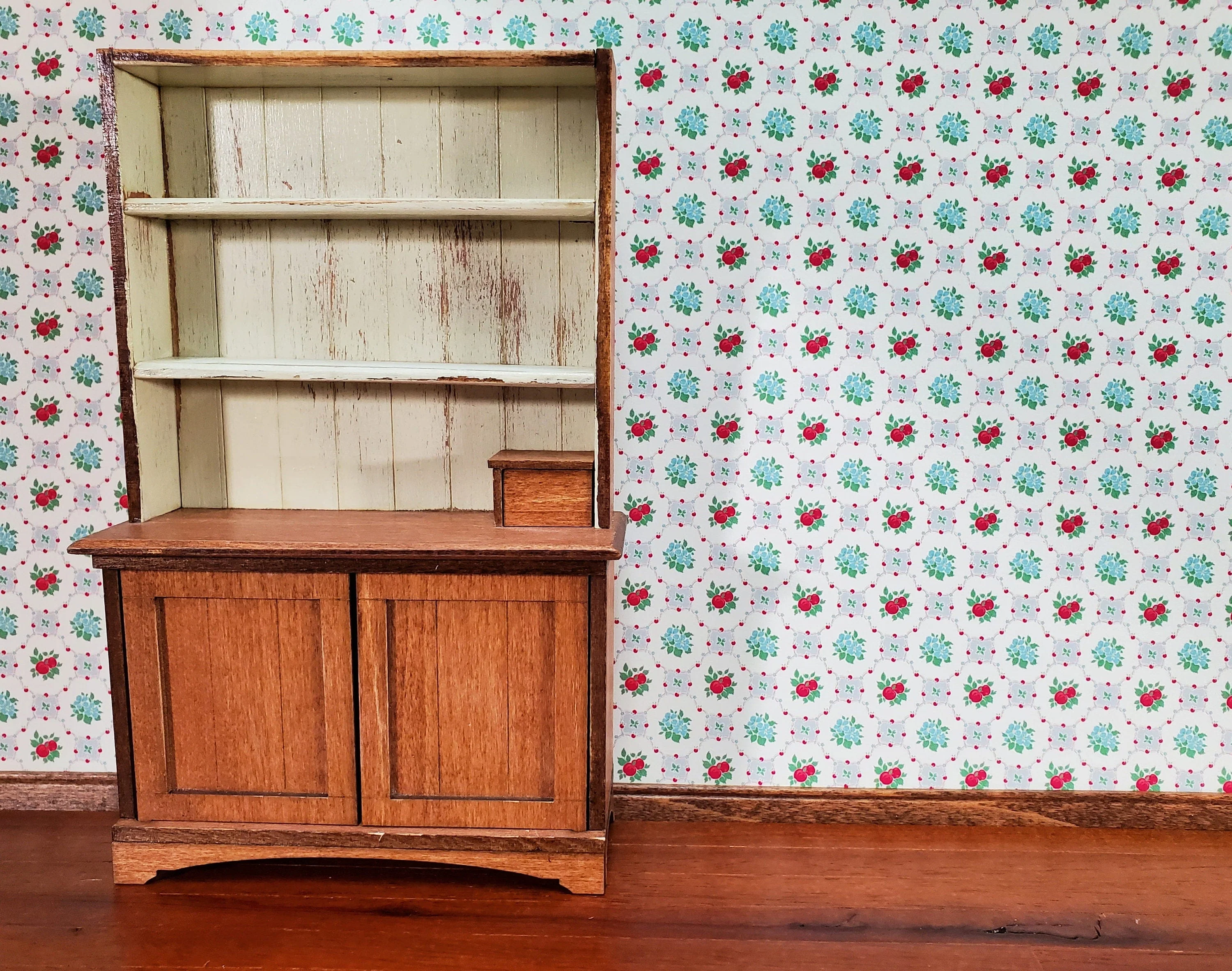 Dollhouse Wallpaper Kitchen "Apple Betty" Design Bradbury & Bradbury 1:12 Scale - Image 6
