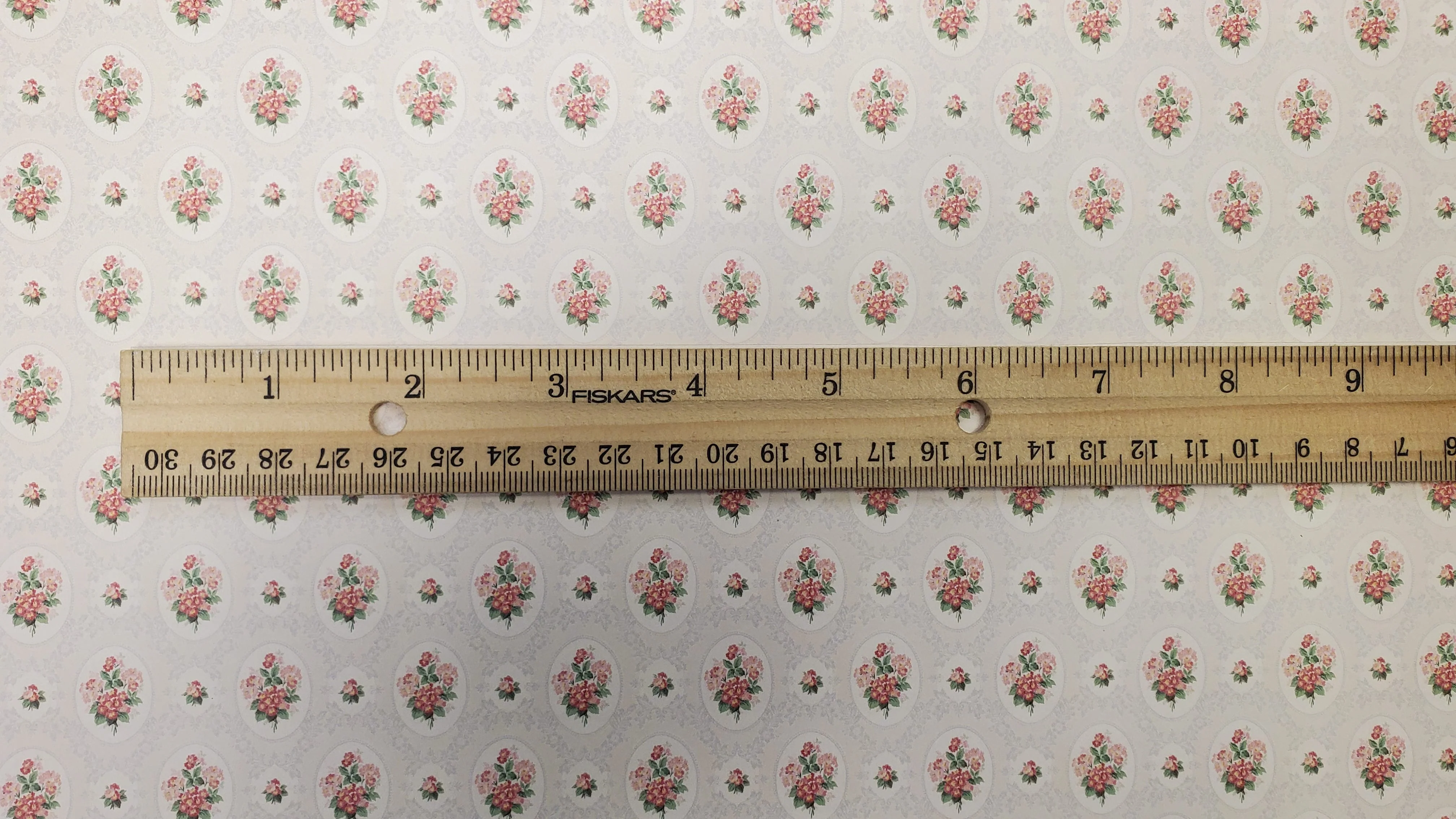 Dollhouse Wallpaper Rose Bouquet Bradbury & Bradbury 1:12 Scale - Image 3