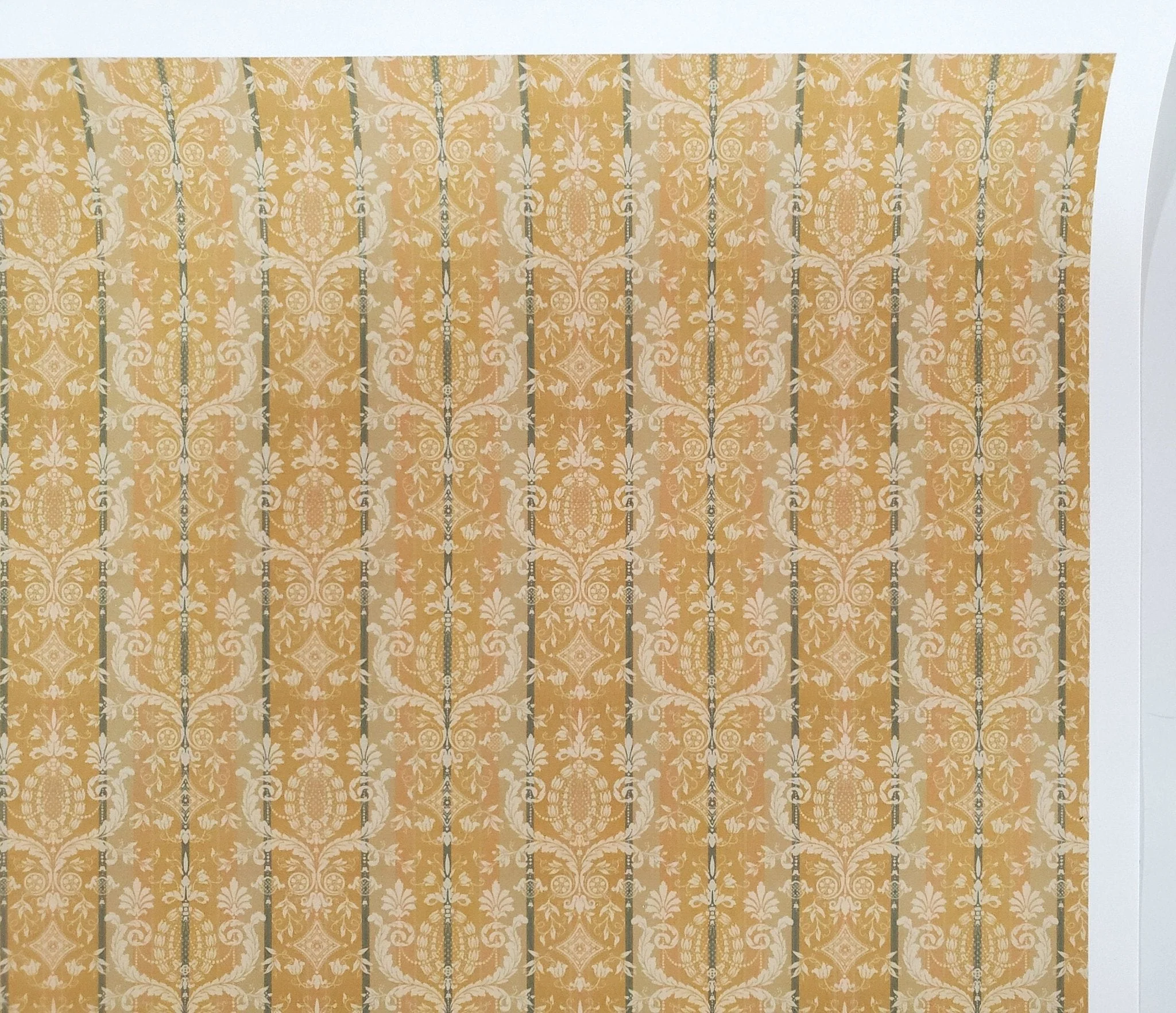Dollhouse Wallpaper Vintage Cheltenham Damask Bradbury & Bradbury 1:12 Scale - Image 3