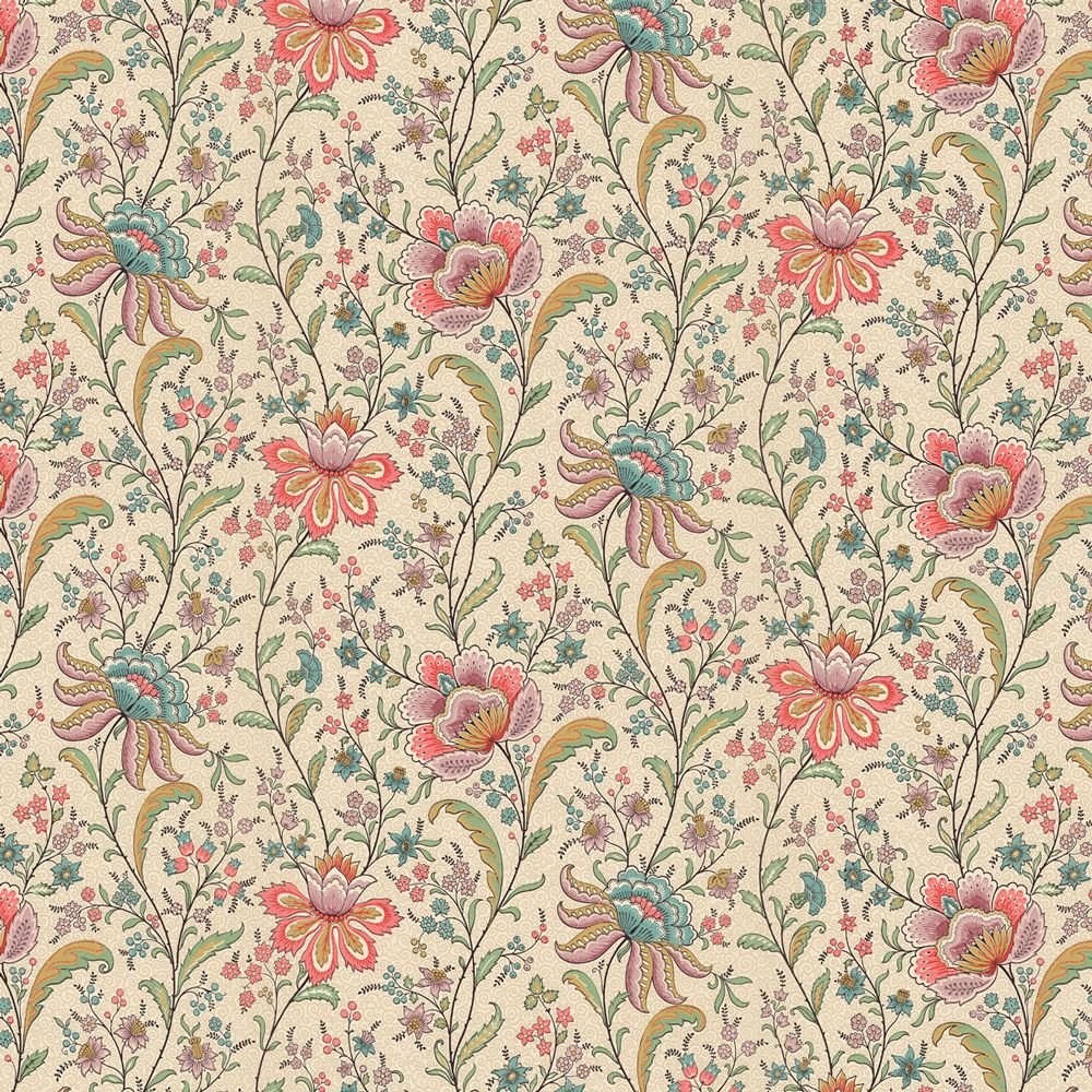 Dollhouse Wallpaper Vintage Floral Fantasy Bradbury & Bradbury 1:12 Scale