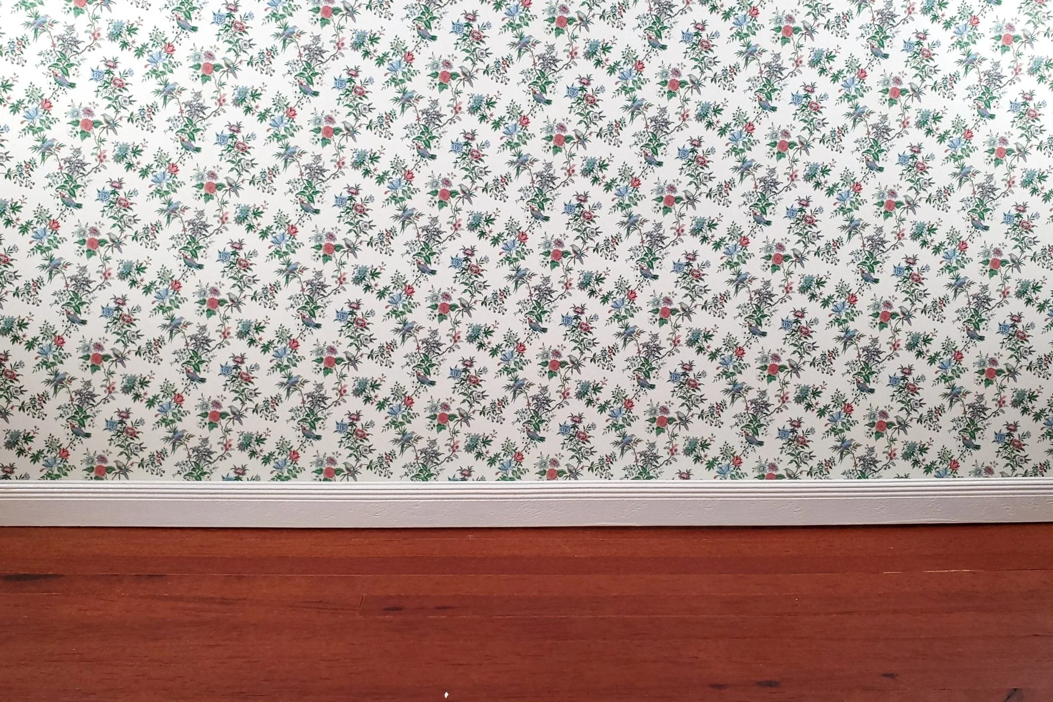 Dollhouse Wallpaper Vintage Garden Birds Floral Bradbury & Bradbury 1:12 Scale - Image 2