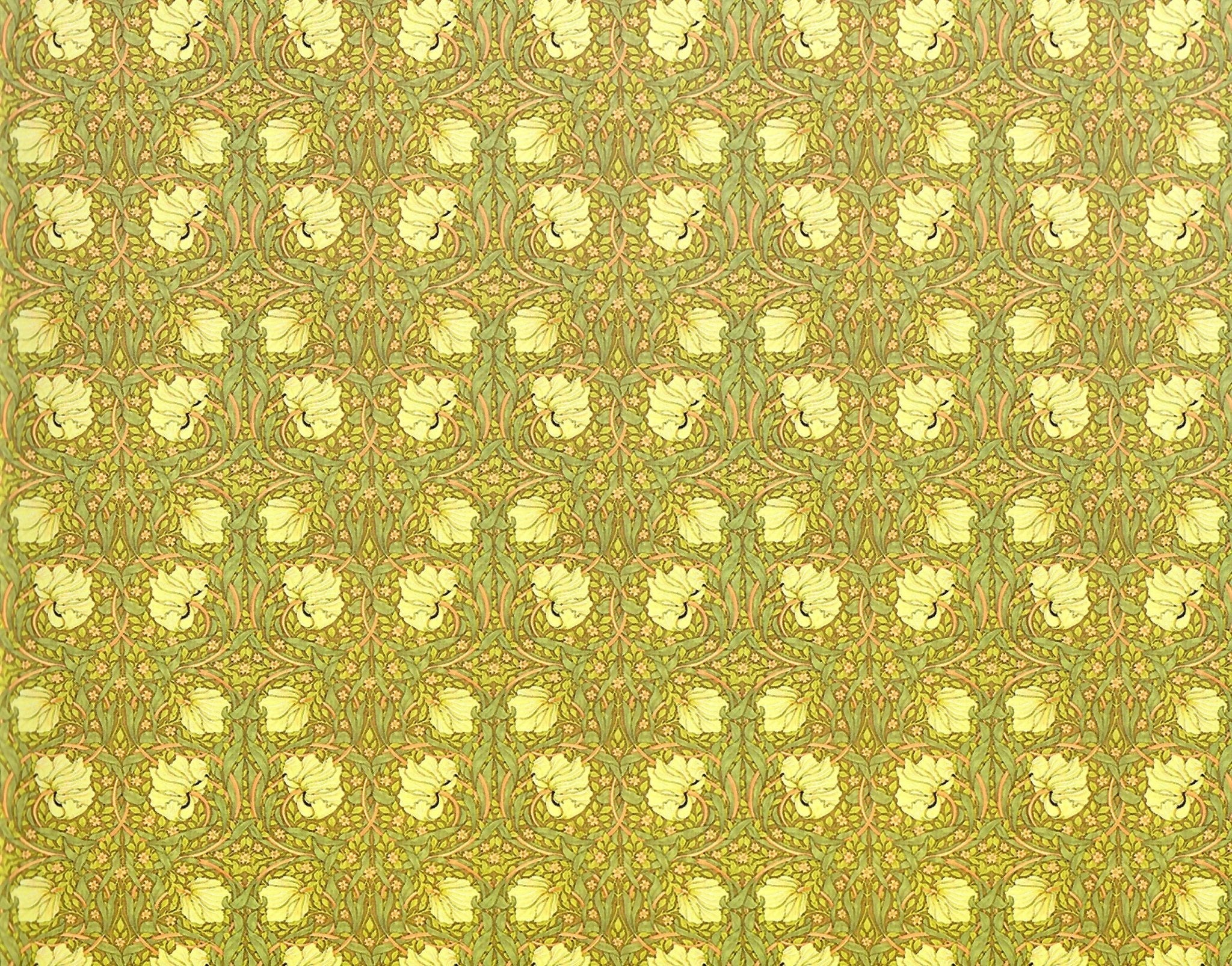 Dollhouse Wallpaper William Morris Art Nouveau Pimpernel Brown Floral 1:12 Scale Itsy Bitsy