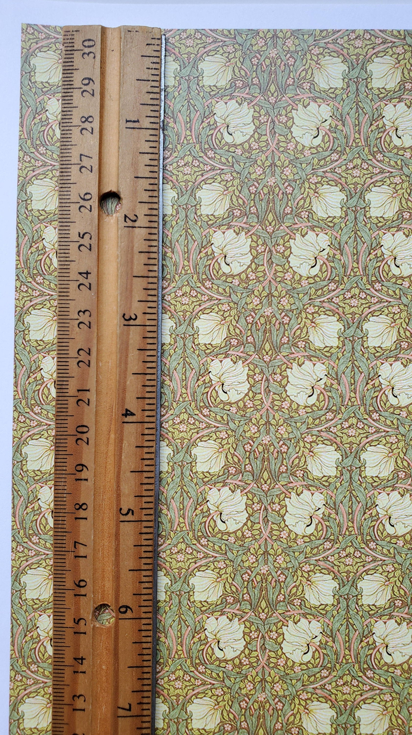 Dollhouse Wallpaper William Morris Art Nouveau Pimpernel Brown Floral 1:12 Scale Itsy Bitsy - Image 4