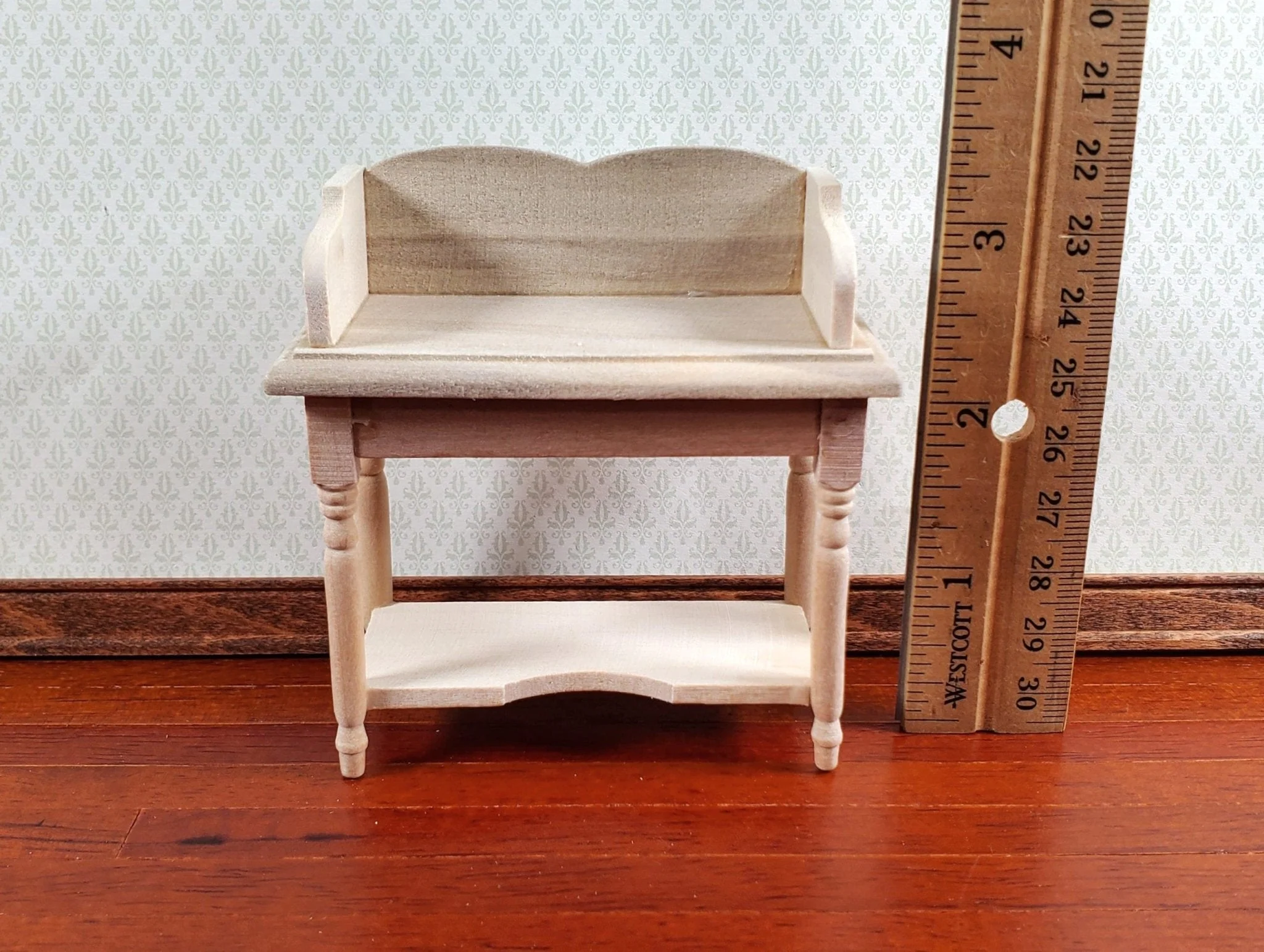 Dollhouse Wash Stand or Sideboard 1:12 Scale Miniature Furniture Unpainted Wood - Image 5