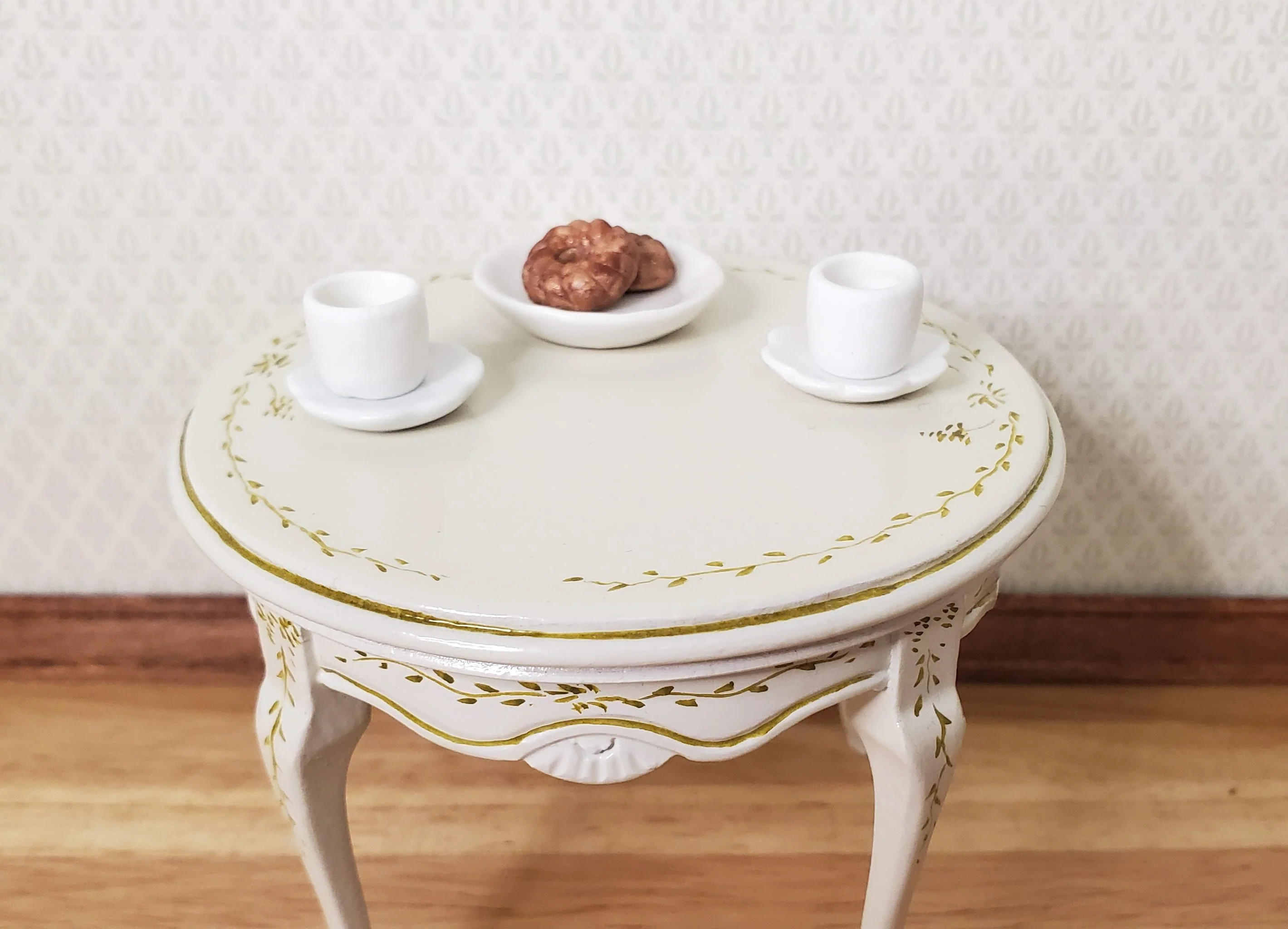 Dollhouse White Ceramic Cup Set of 2 1:12 Scale Miniature - Image 2