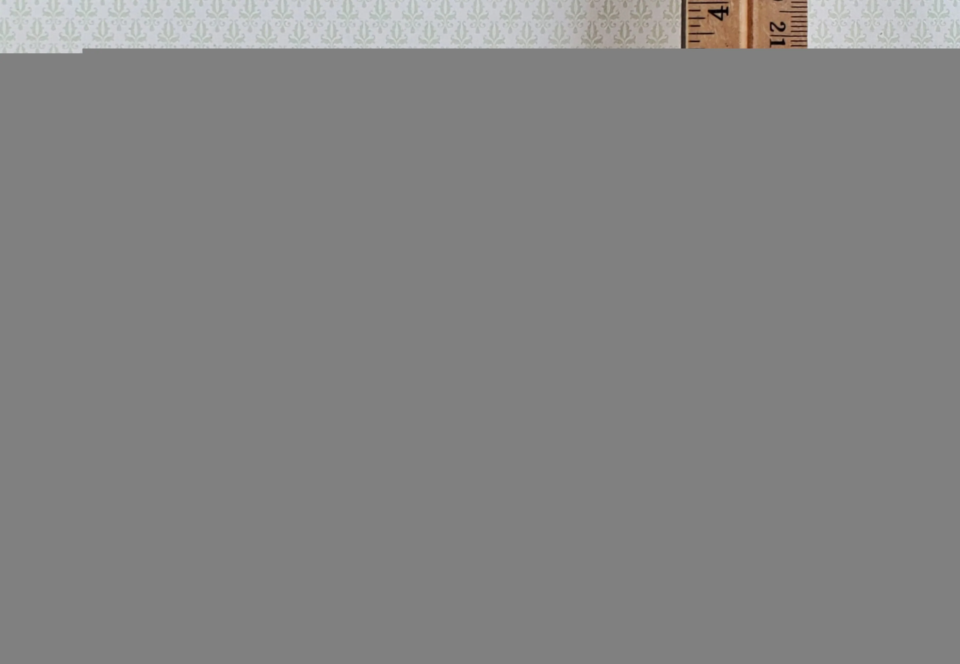 Dollhouse Wide Chair Victorian Cream Striped Fabric 1:12 Scale Furniture Hansson - Image 5