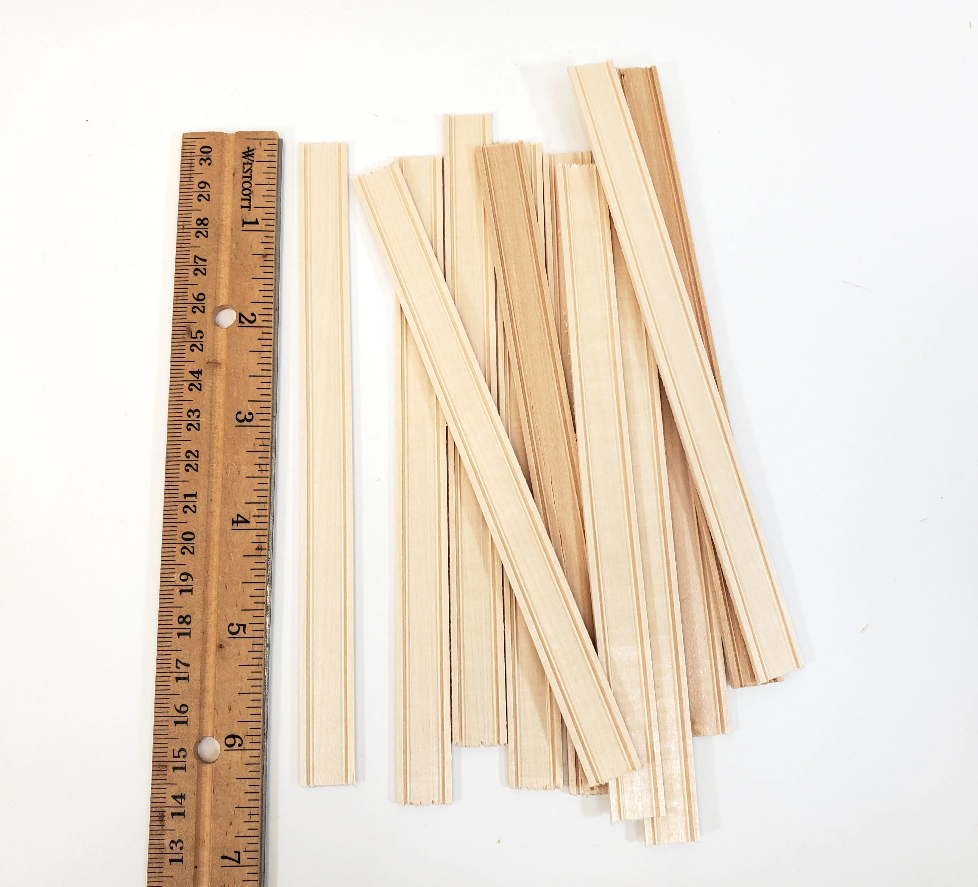 Dollhouse Window Casing 6" Trim x12 Pieces 1/2" Wide Basswood - Image 3