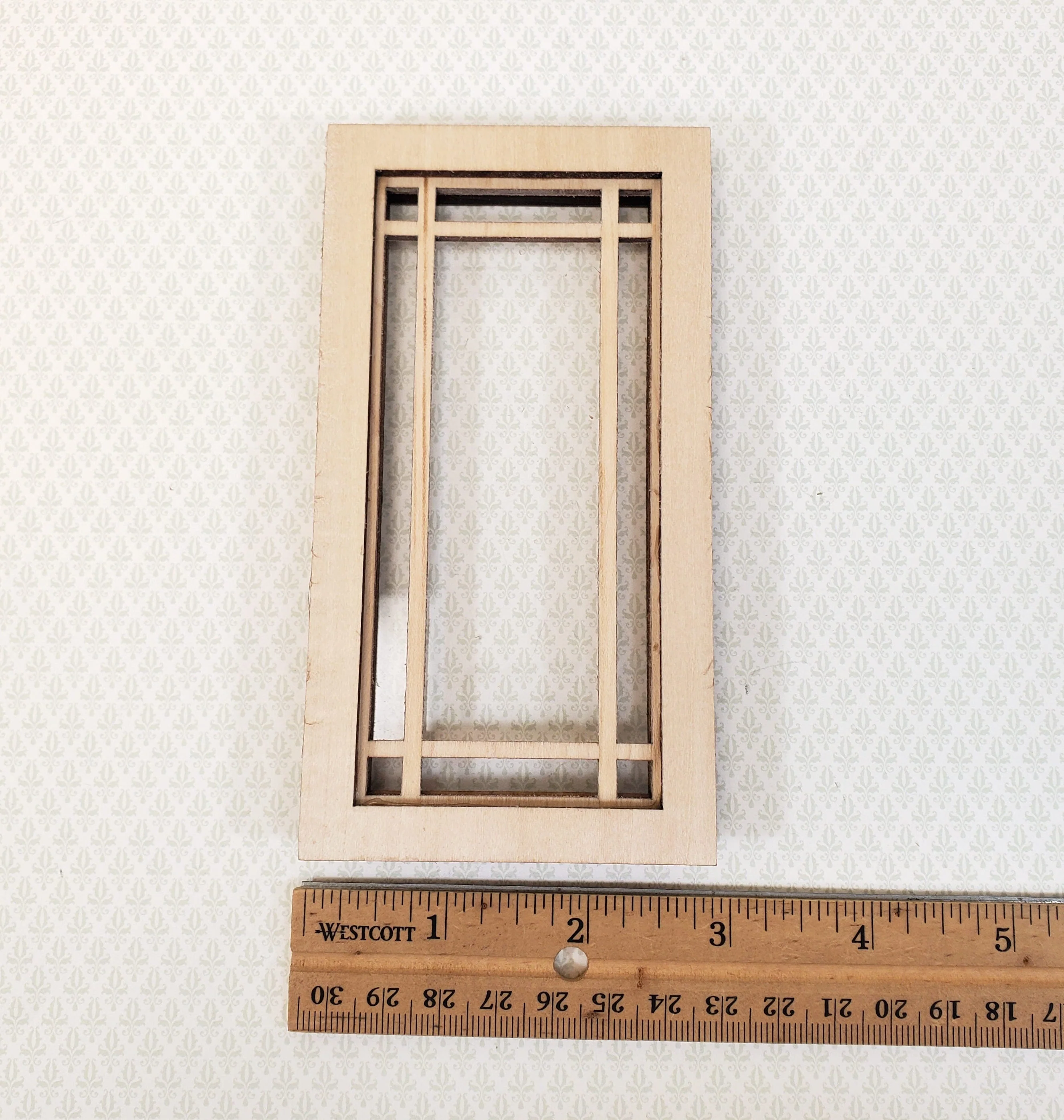Dollhouse Window Craftsman Full Prairie Style 1:12 Scale Miniature Alessio 2180 - Image 3