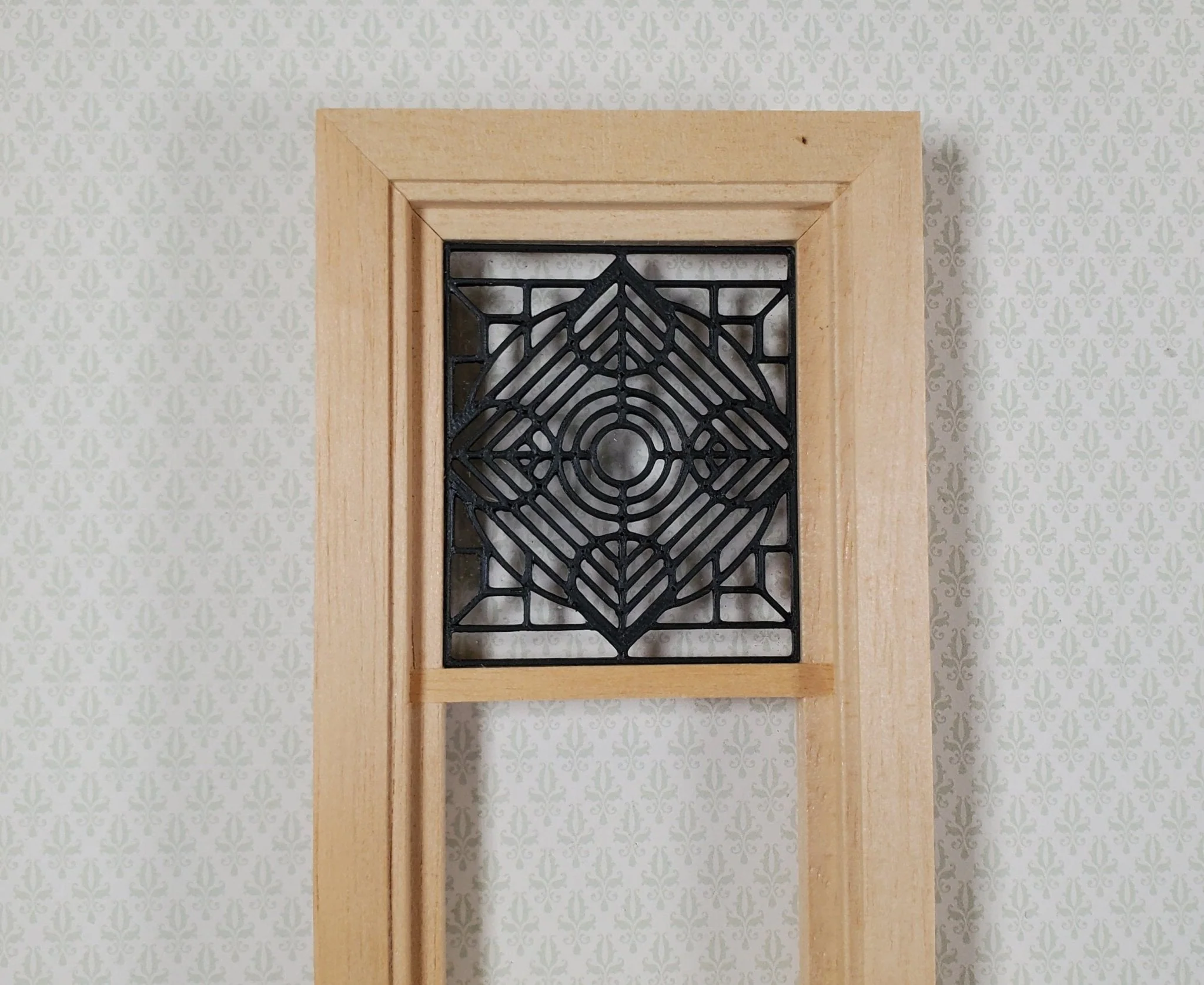 Dollhouse Window Insert Stained Glass Style 1:12 Scale Fits Houseworks 5032 - Image 2