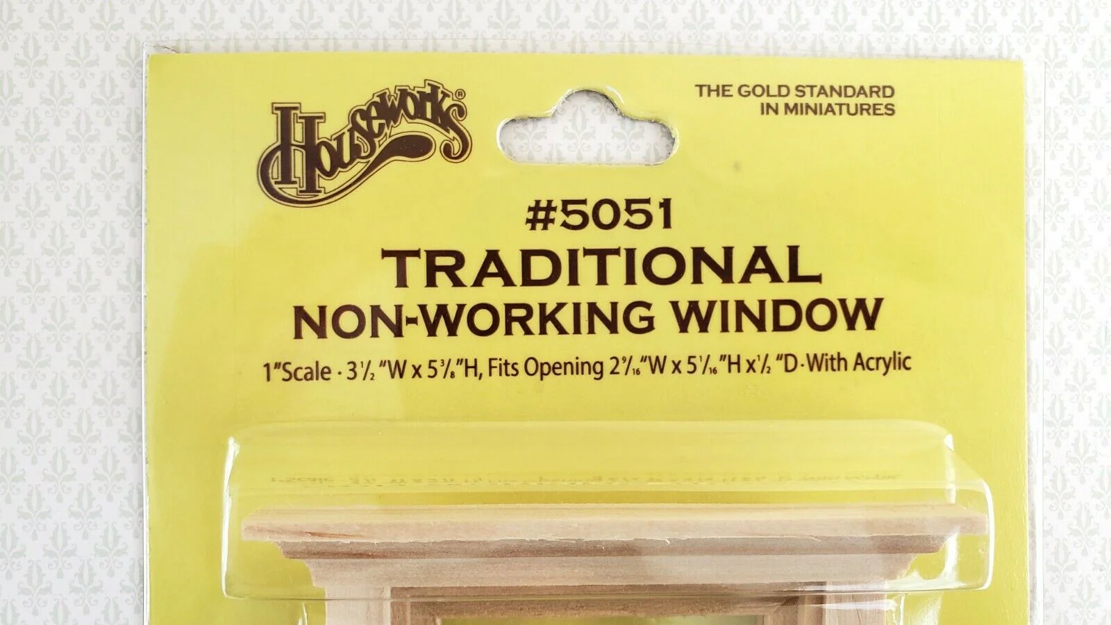 Dollhouse Window Traditional Non Working 1:12 Scale Houseworks 5051 Miniatures - Image 2