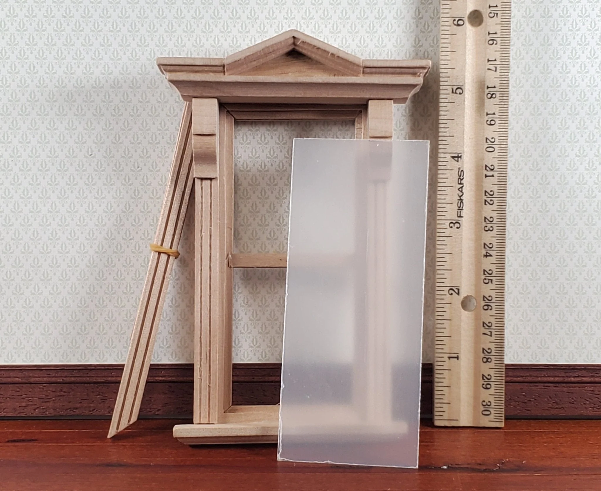 Dollhouse Window Victorian 1:12 Scale Miniature with Acrylic and Interior Trim - Image 4