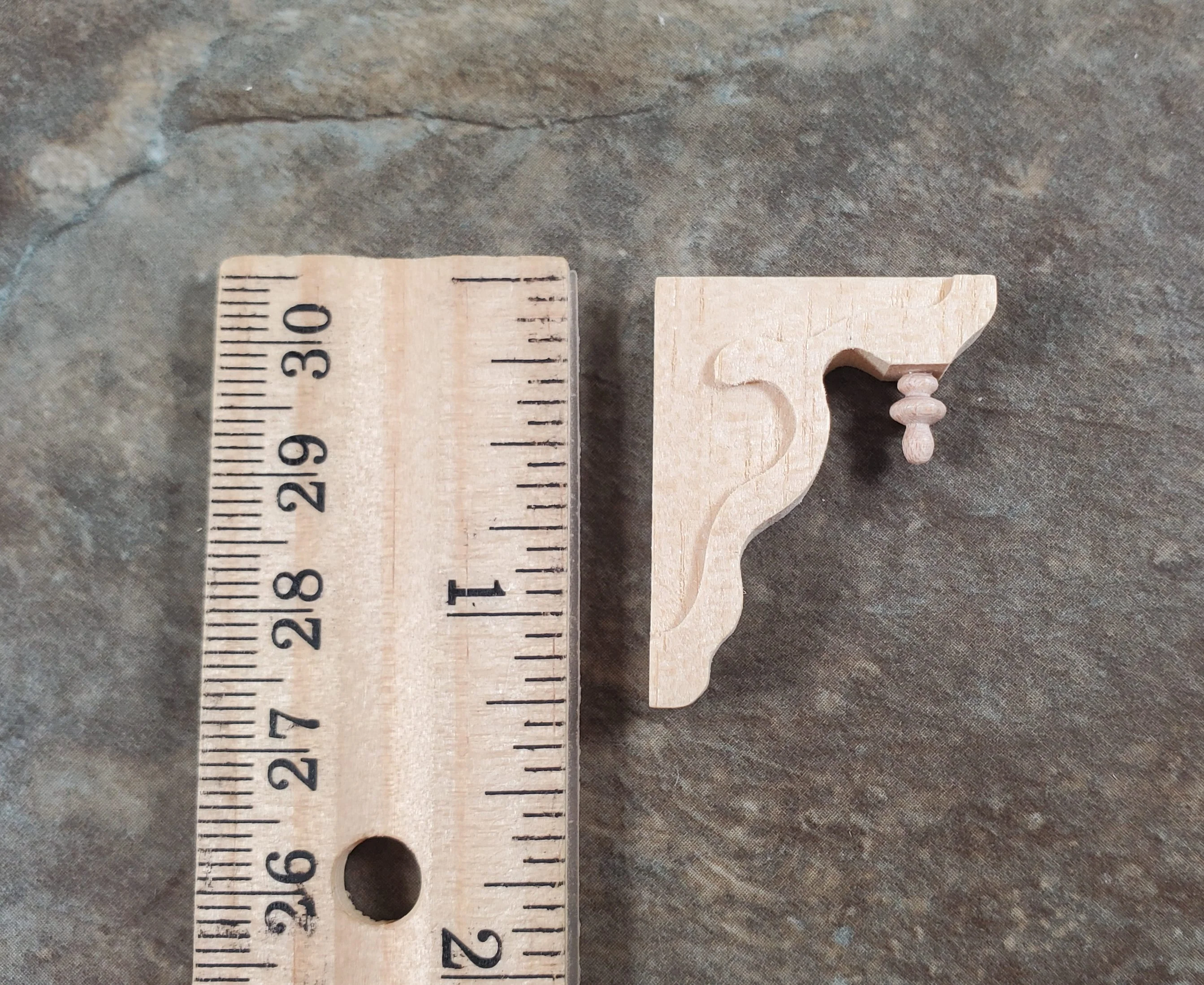 Dollhouse Wood Corbels or Brackets 1:12 Scale 1 1/4" Tall Set of 4 Houseworks - Image 4