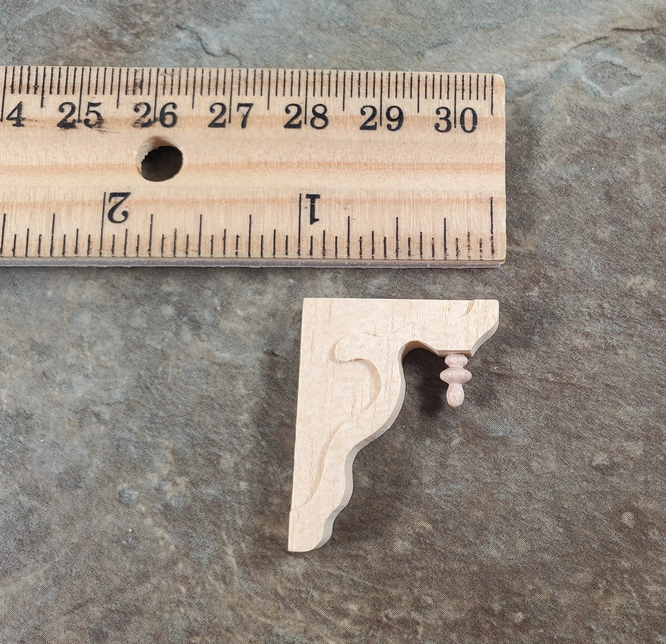 Dollhouse Wood Corbels or Brackets 1:12 Scale 1 1/4" Tall Set of 4 Houseworks - Image 5