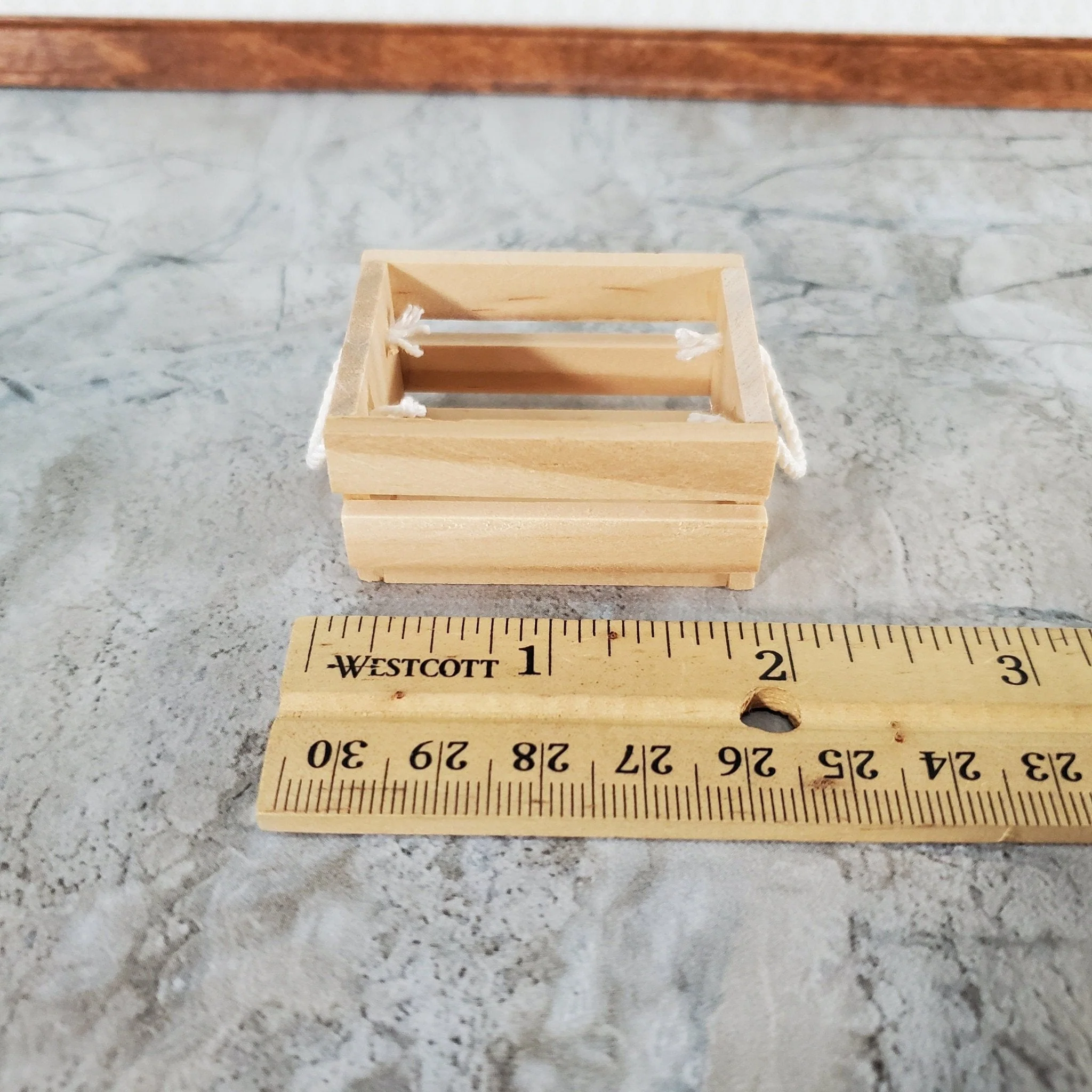 Dollhouse Wood Crate for Fruits or Vegetables Large 1:12 or 1/6 Scale Miniature - Image 5