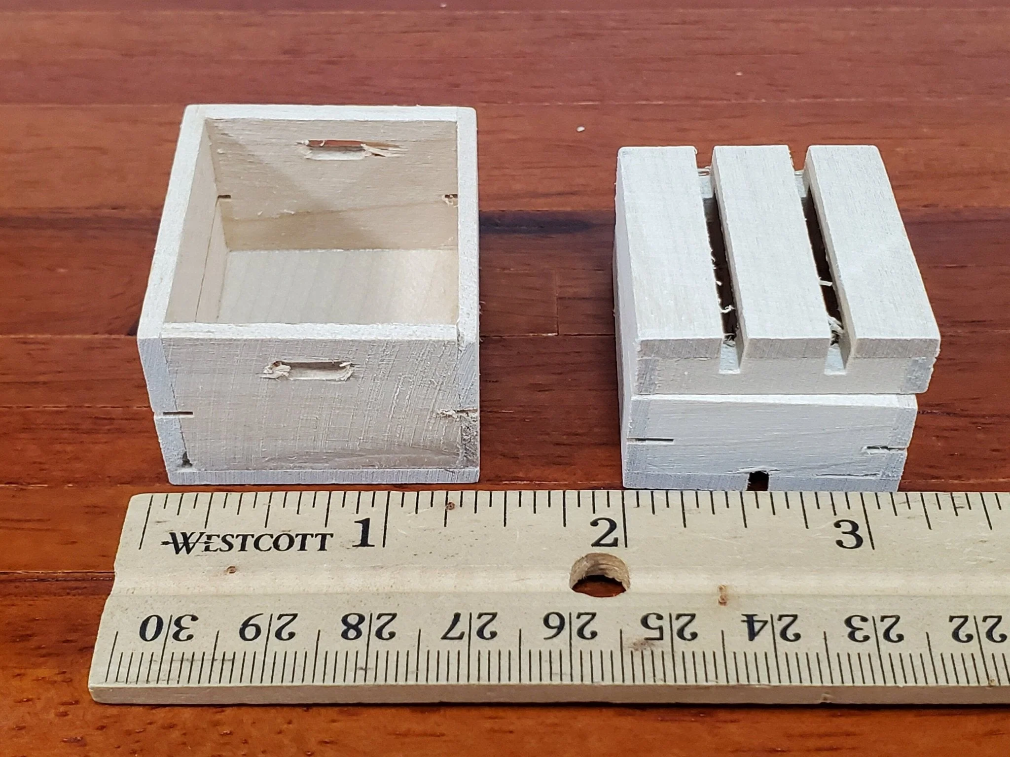 Dollhouse Wood Crates for Fruits or Vegetables Set of 3 1:12 Scale Miniatures - Image 6