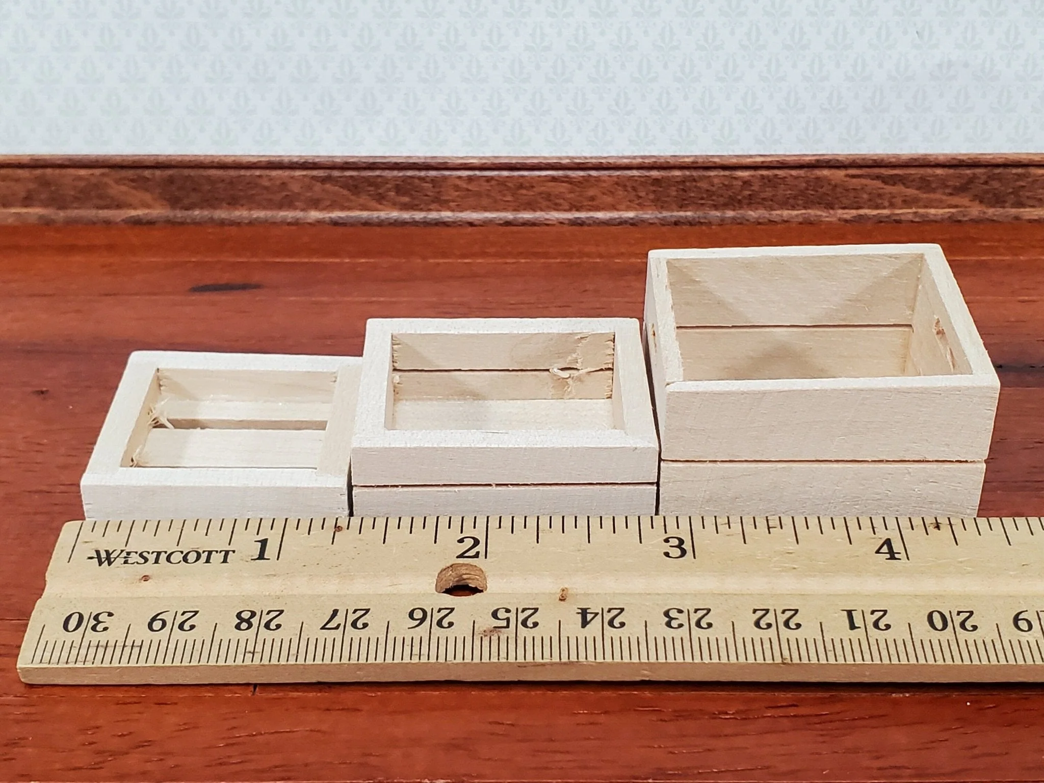 Dollhouse Wood Crates for Fruits or Vegetables Set of 3 1:12 Scale Miniatures - Image 9